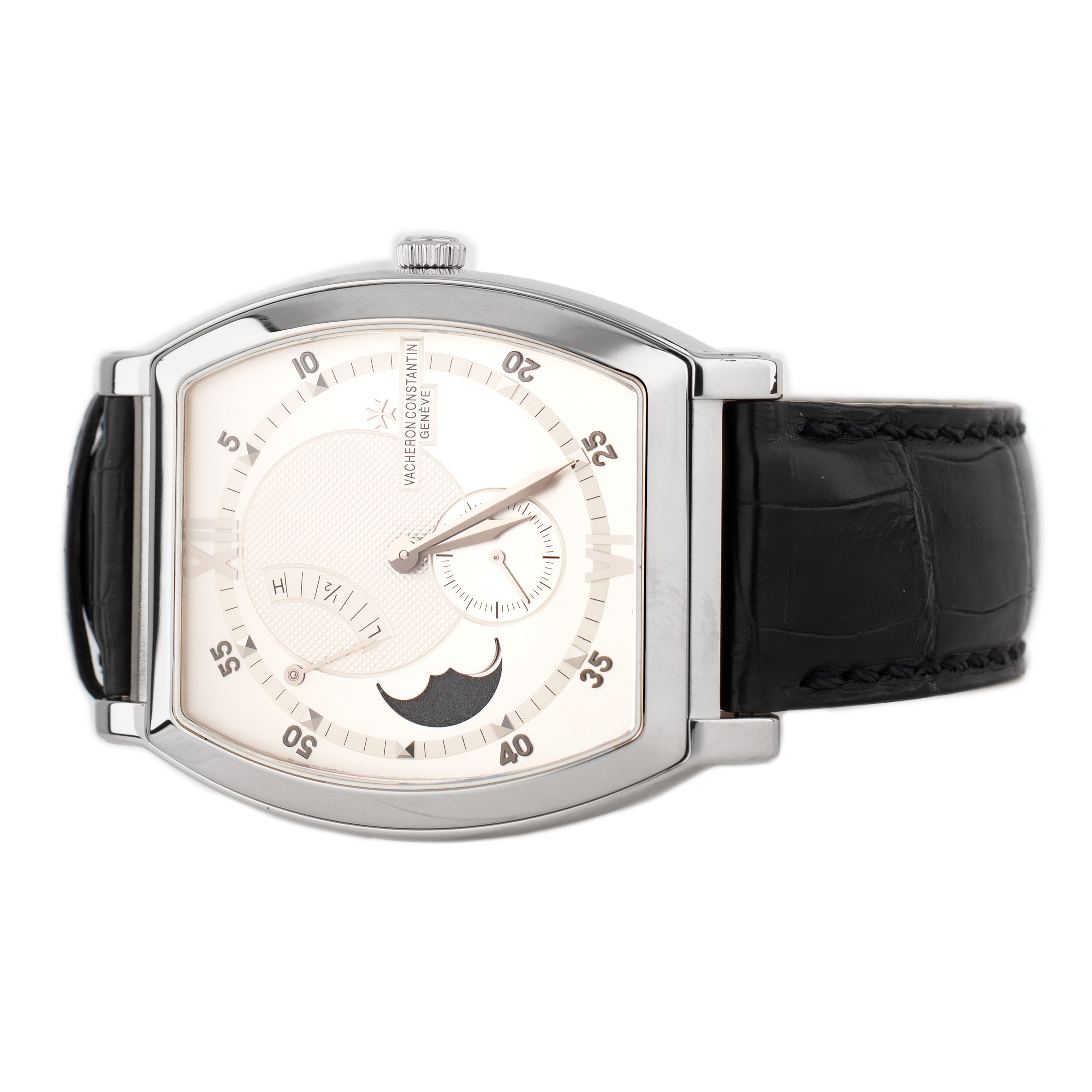Vacheron Constantin Malte Moon Phase Silver Dial White Gold 42x39mm 83080/000G-9408