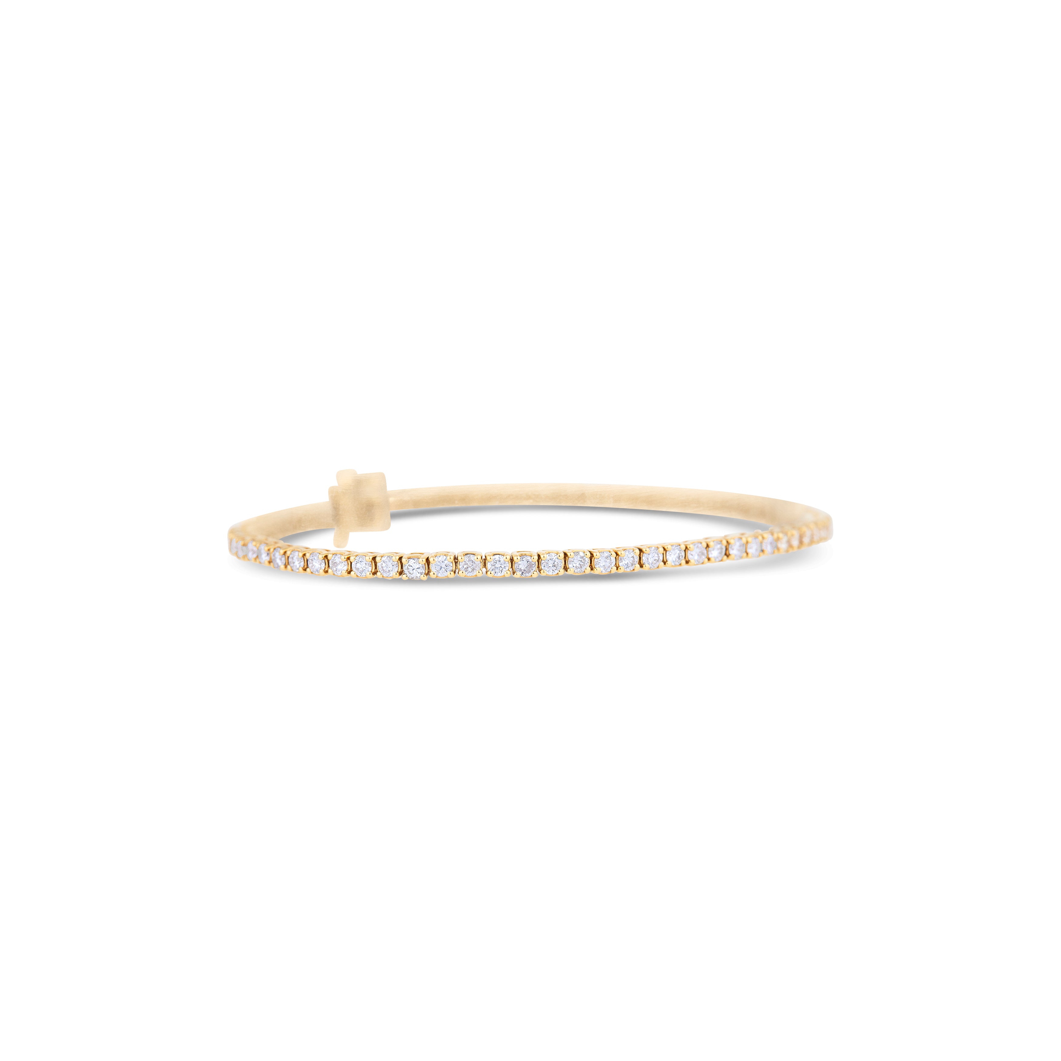 14K Yellow Gold Diamond Tennis Bracelet