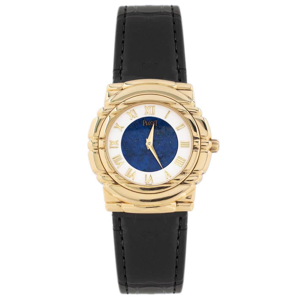 Piaget Tanagra Yellow Gold Blue Lapis Dial 33mm 17041 | Burdeen