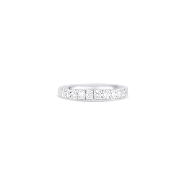 18K White Gold Diamond Band