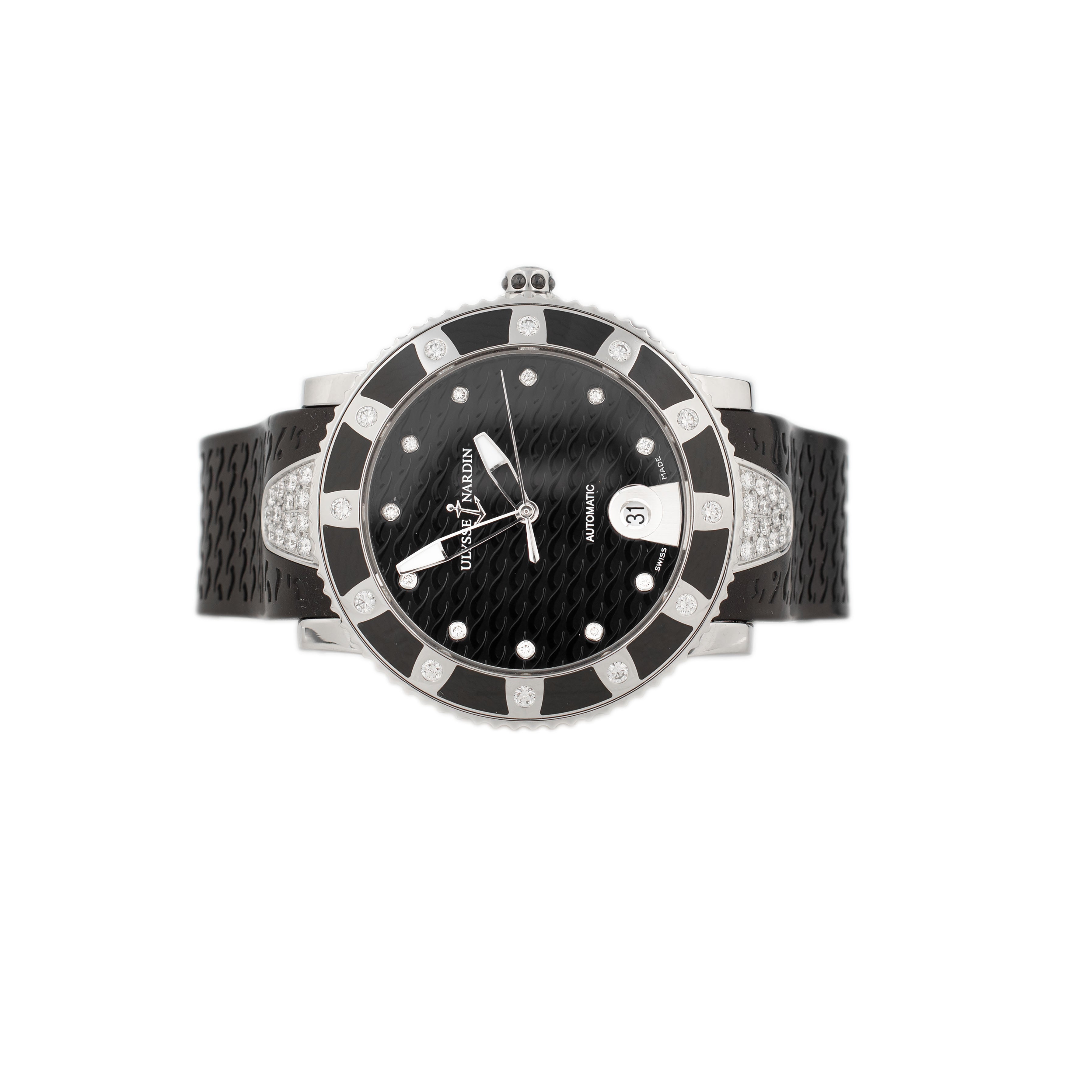 Ulysse Nardin Lady Diver Stainless Steel Black Dial 40mm 8103-101 Full Set