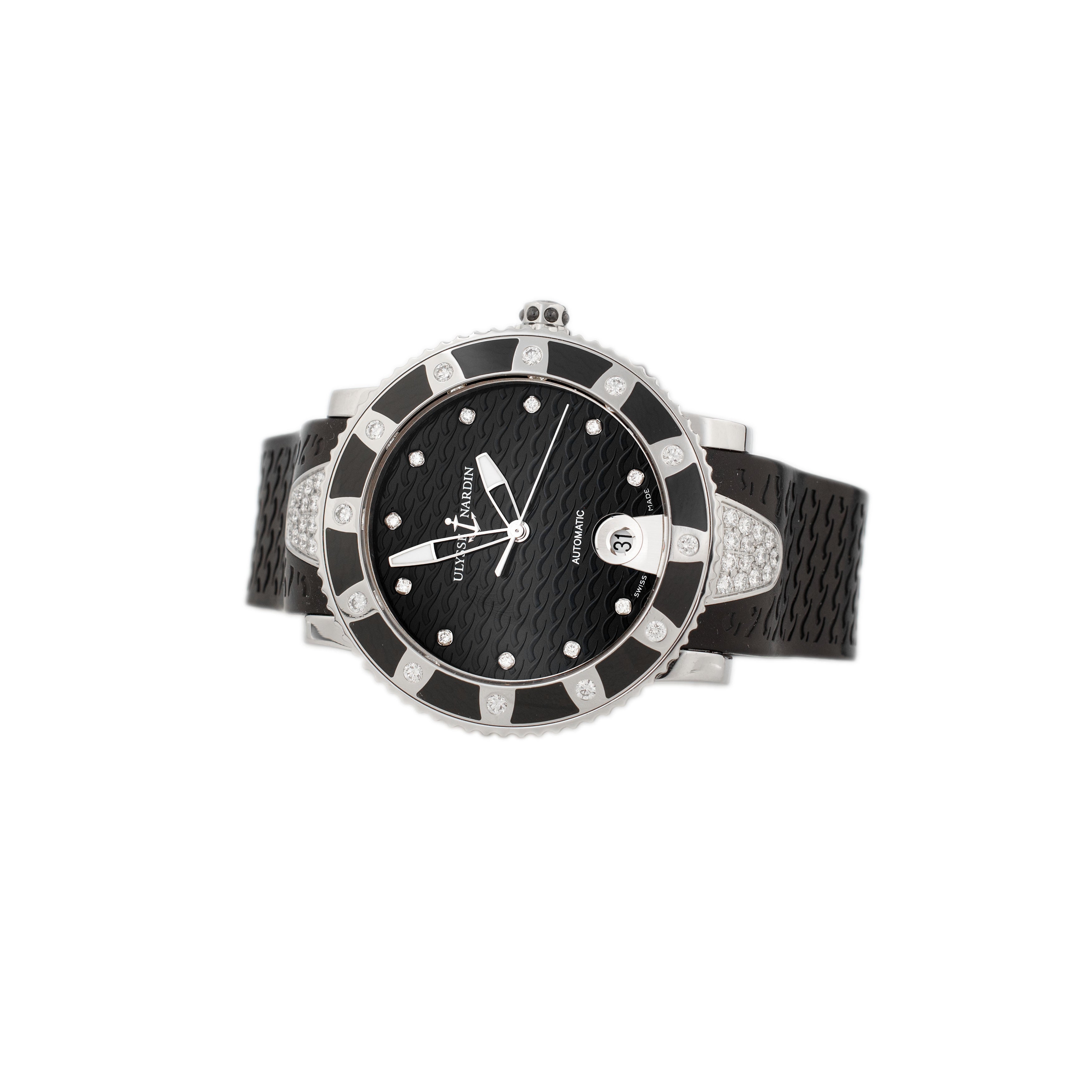 Ulysse Nardin Lady Diver Stainless Steel Black Dial 40mm 8103-101 Full Set