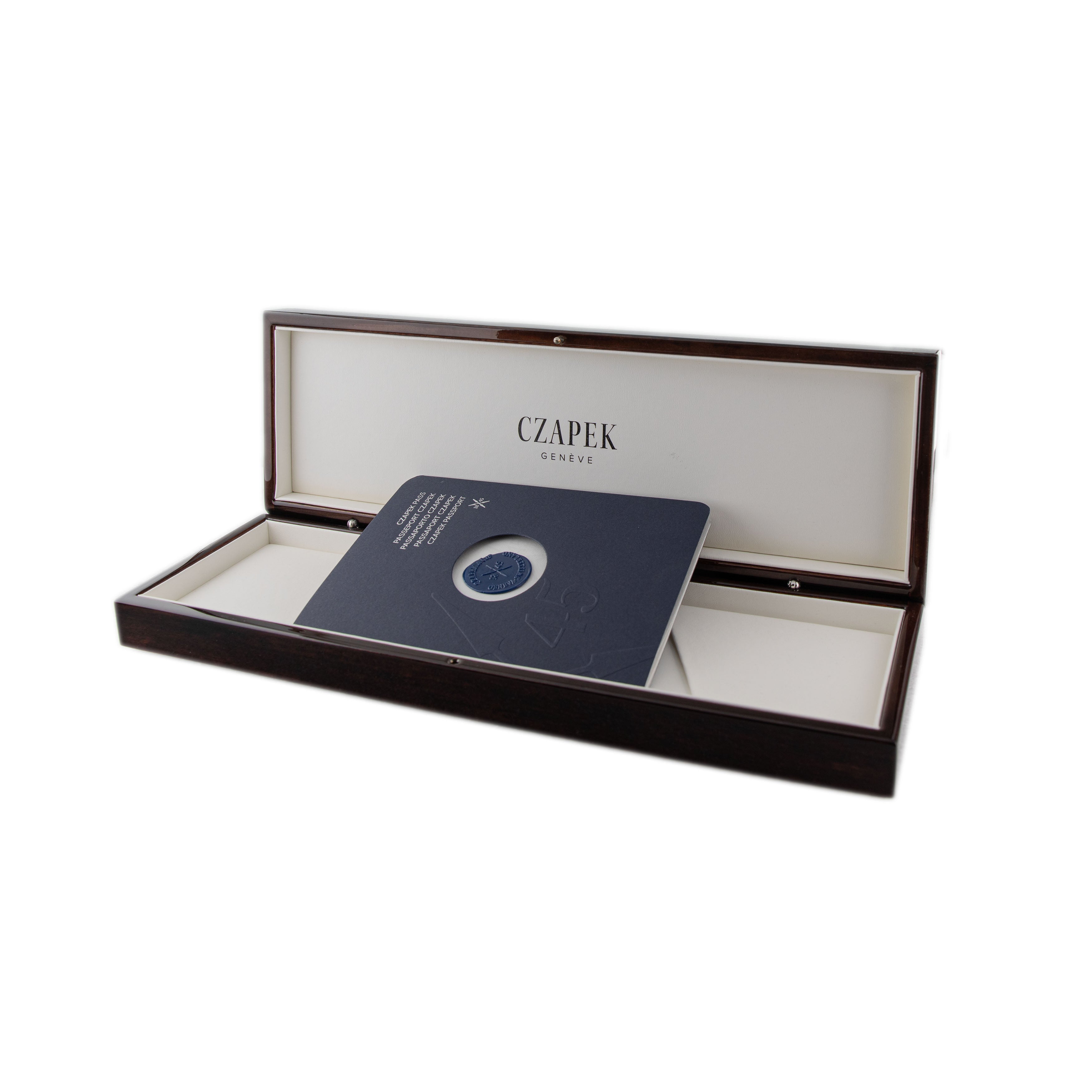 Czapek Quai Des Bergues Stainless Steel Guilloche Sea Salt Gray Dial 42.5mm Full Set