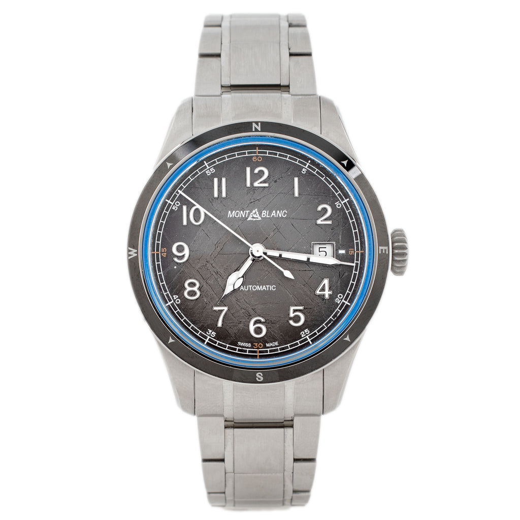 Montblanc 1858 Automatic Date 0 Oxygen The 8000 Stainless Steel Gray D