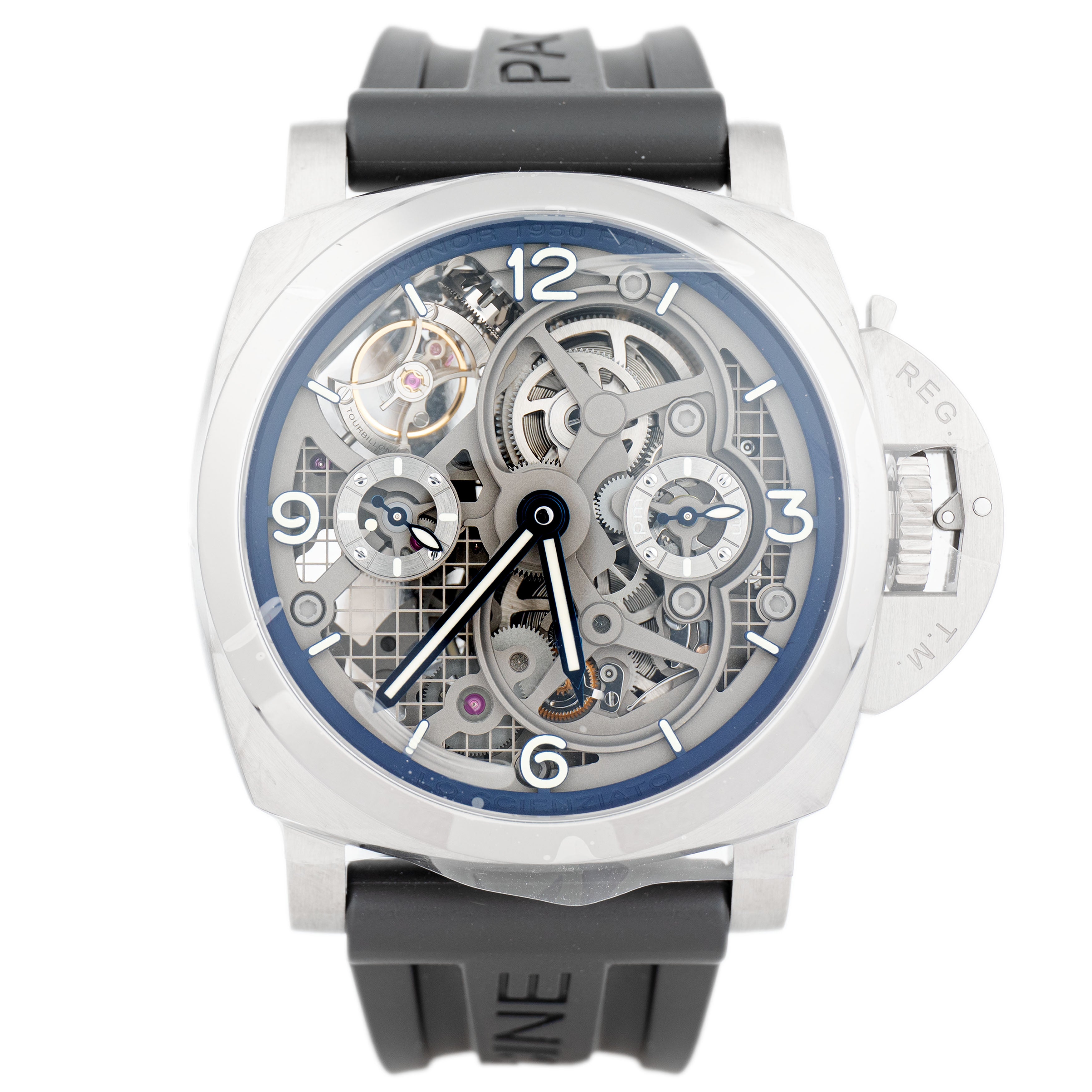 Panerai Luminor Tourbillon GMT Titanium Skeleton Dial 47mm PAM00767 Full Set