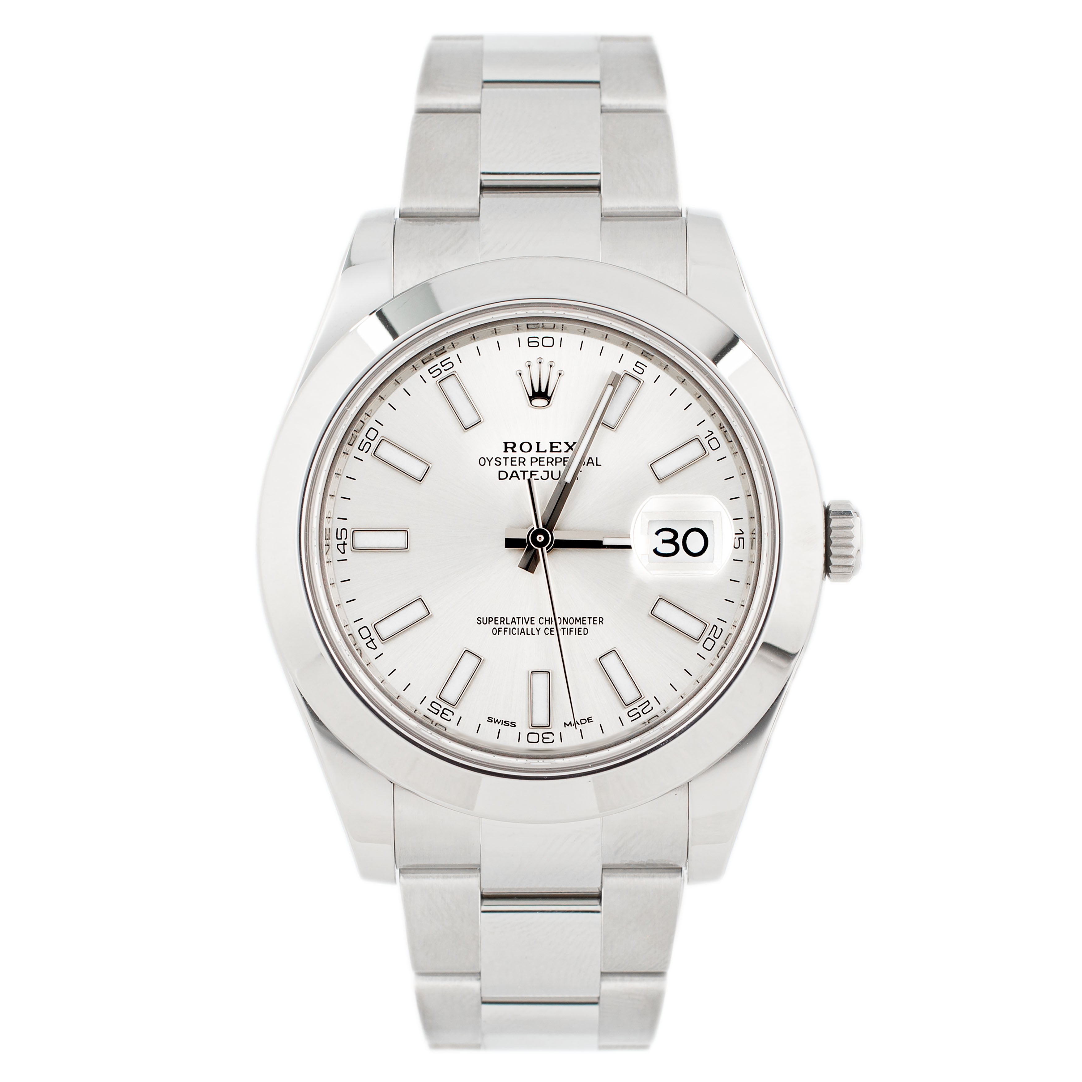 Rolex Datejust II Stainless Steel Silver Dial Smooth Oyster 41mm 116300