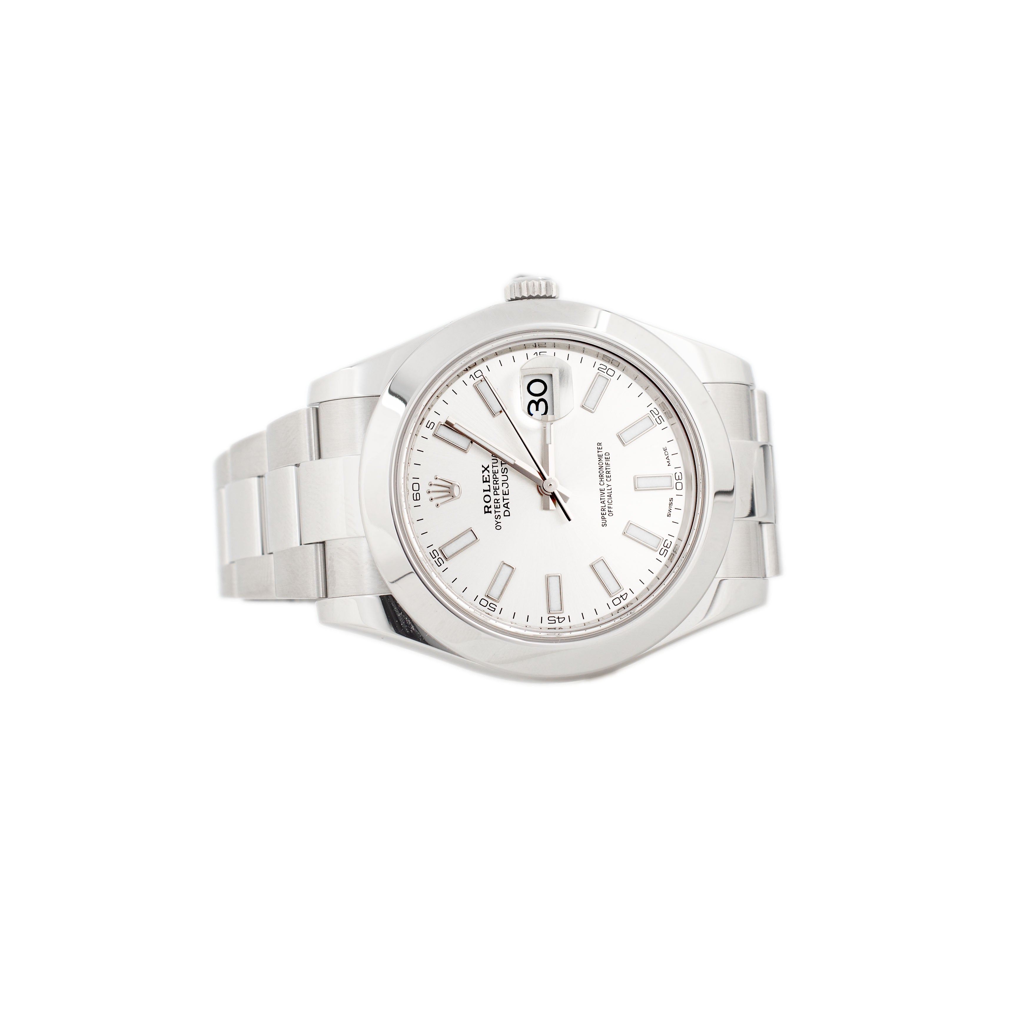 Rolex Datejust II Stainless Steel Silver Dial Smooth Oyster 41mm 116300