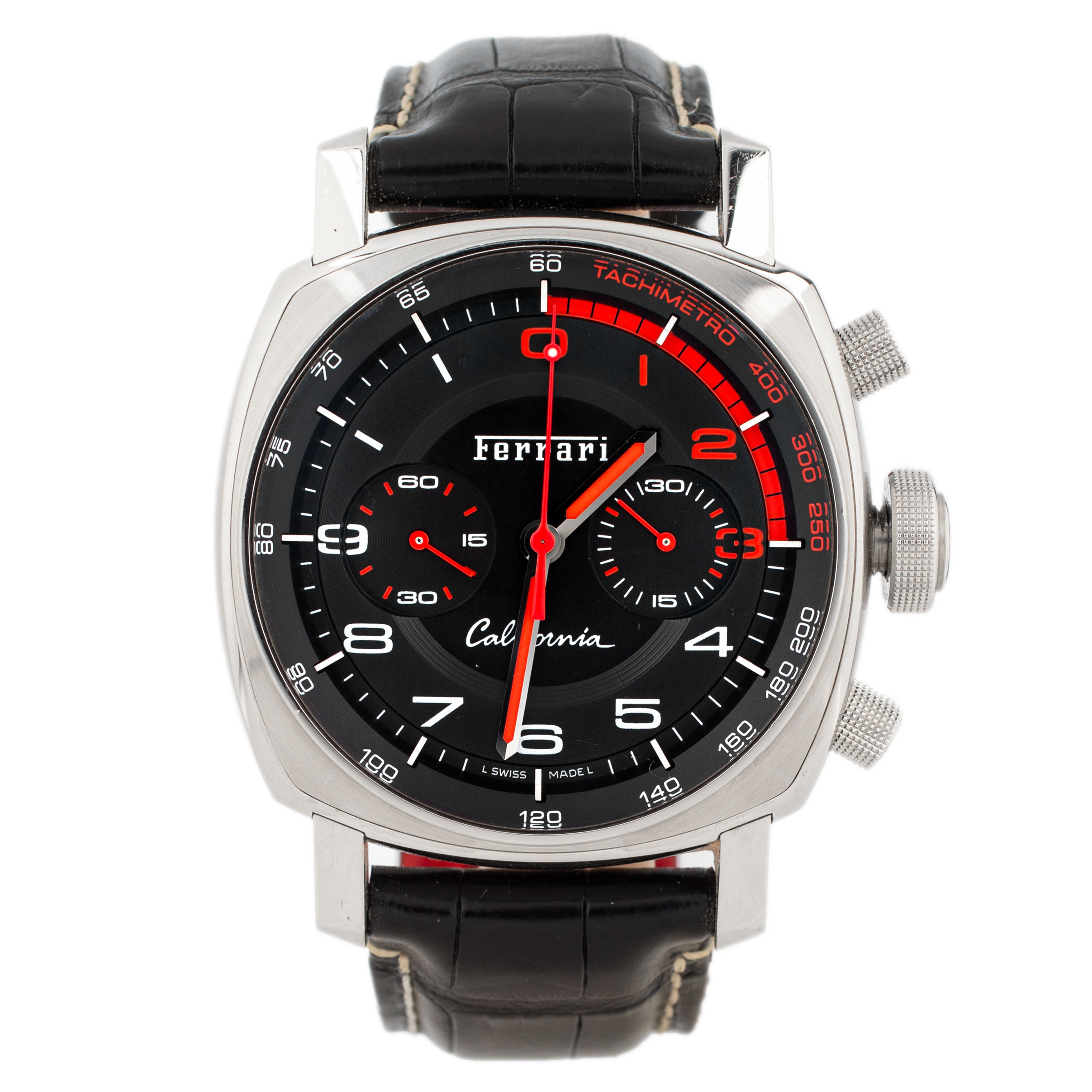 Panerai Ferrari California Flyback Chronograph Stainless Steel Black Dial 45mm FER00030 Full Set