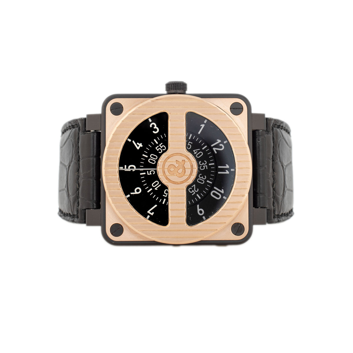 Bell & Ross BR01-92 Compass Stainless Steel And Rose Gold Black Dial 46x46mm BR-01-92 COMPASS-PINKGOLD Full Set