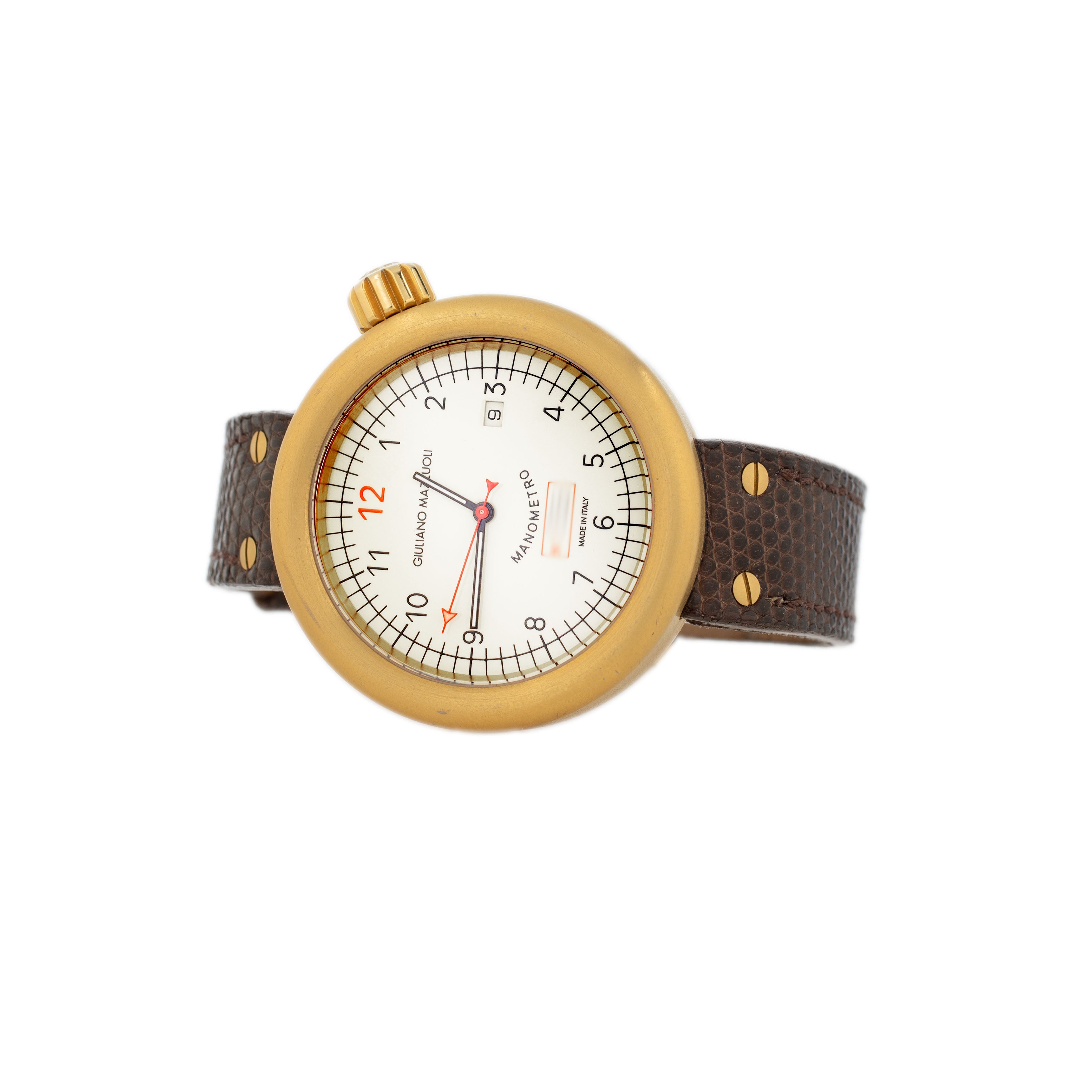 Giuliano Mazzuoli Manometro Titanium Limited Edition Titanium Cream Dial 45mm Full Set