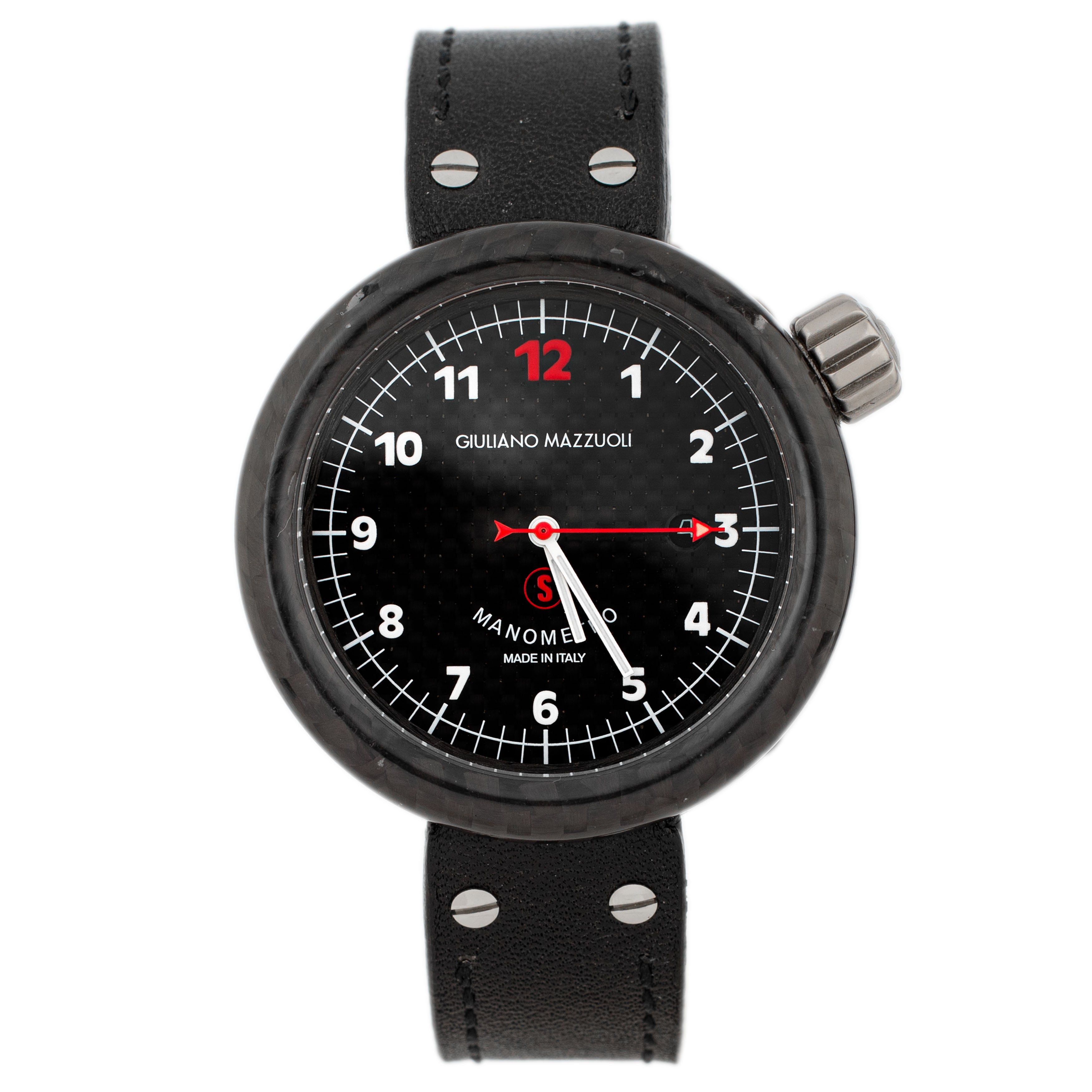 Giuliano Mazzuoli Manometro Sport Carbon Fiber Black Dial 45mm Full Set