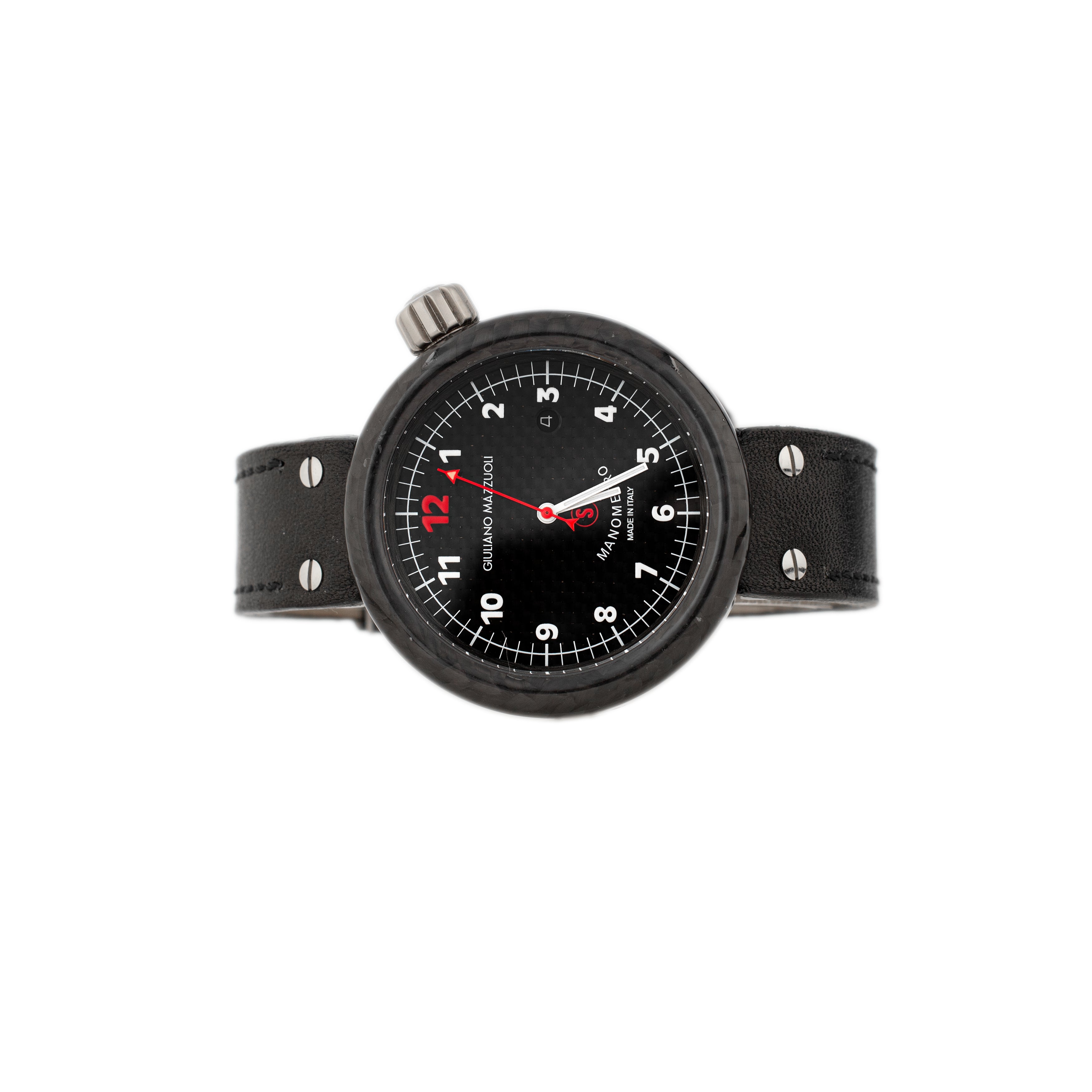 Giuliano Mazzuoli Manometro Sport Carbon Fiber Black Dial 45mm Full Set