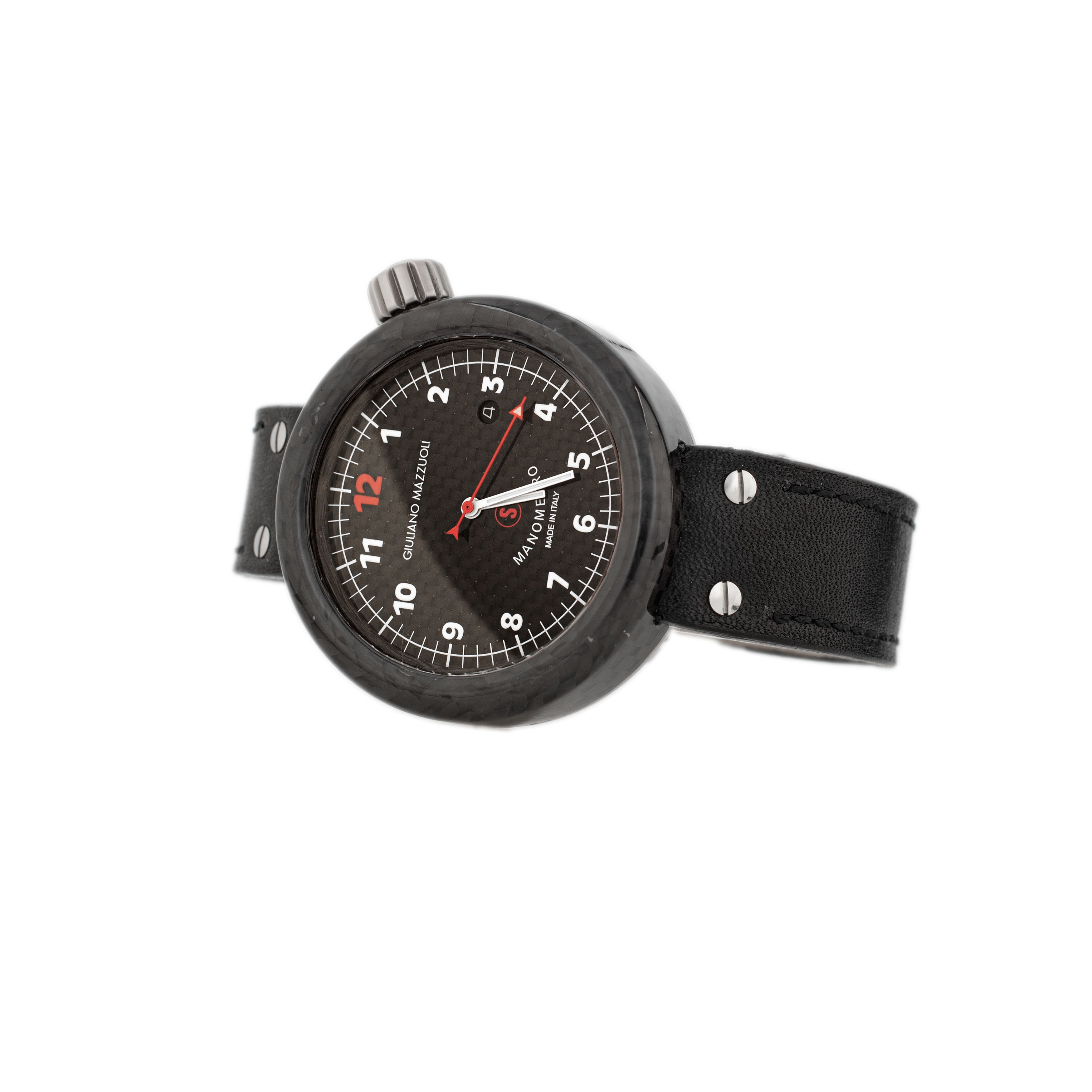 Giuliano Mazzuoli Manometro Sport Carbon Fiber Black Dial 45mm Full Set