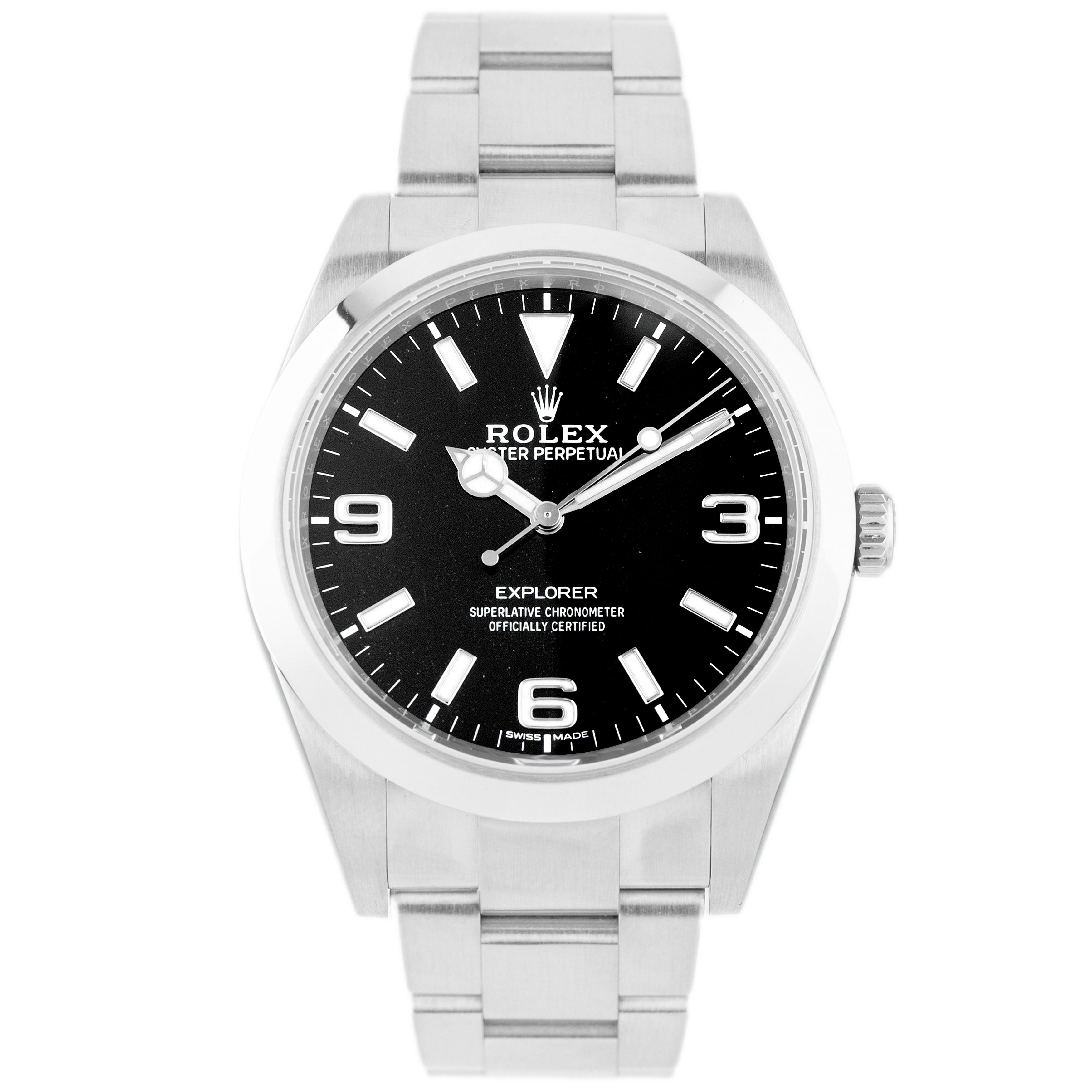 Rolex Explorer Stainless Steel Black Dial 39mm 214270 Full Set