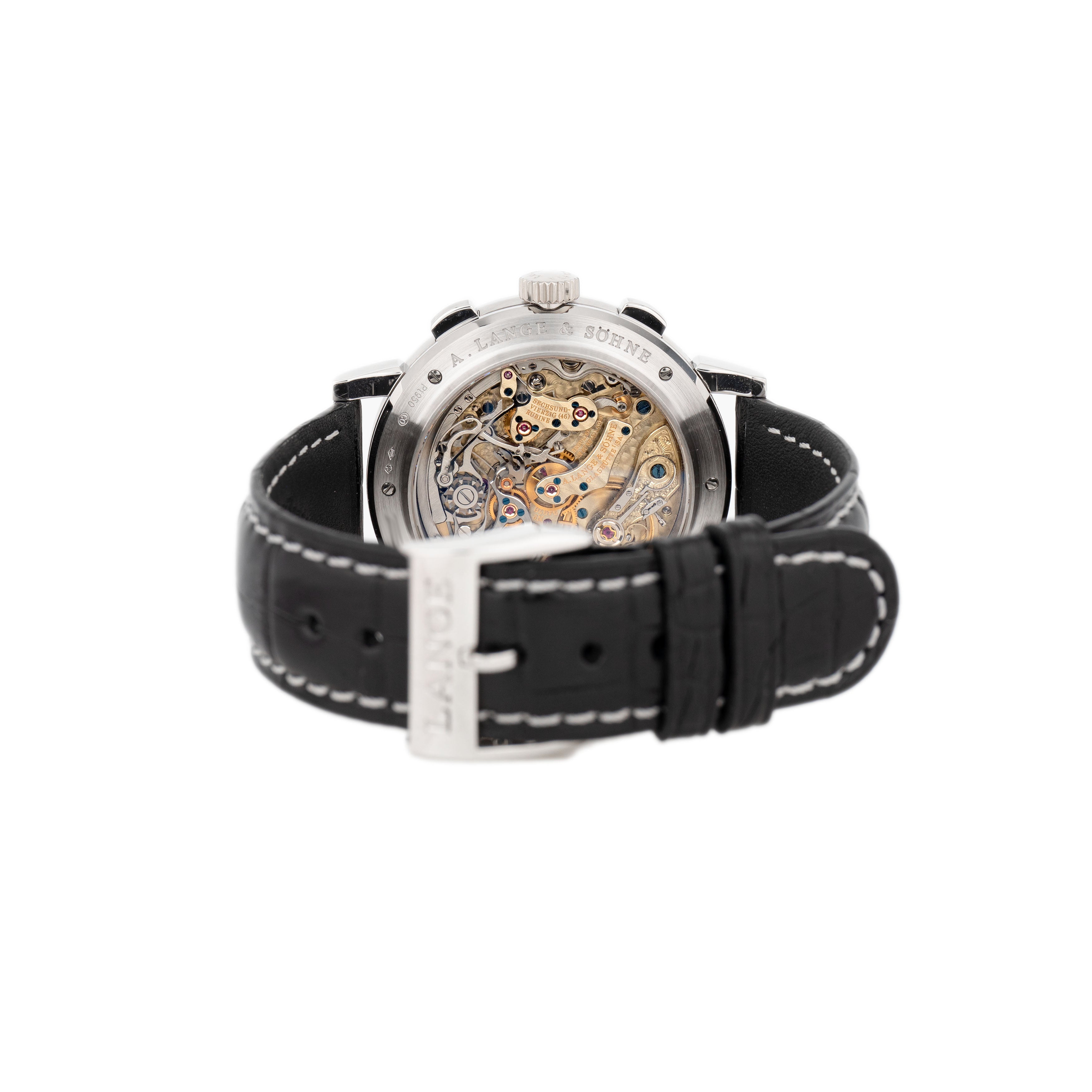 A. Lange & Sohne Datograph Up/Down Platinum Black Dial 41mm 405.035 Full Set