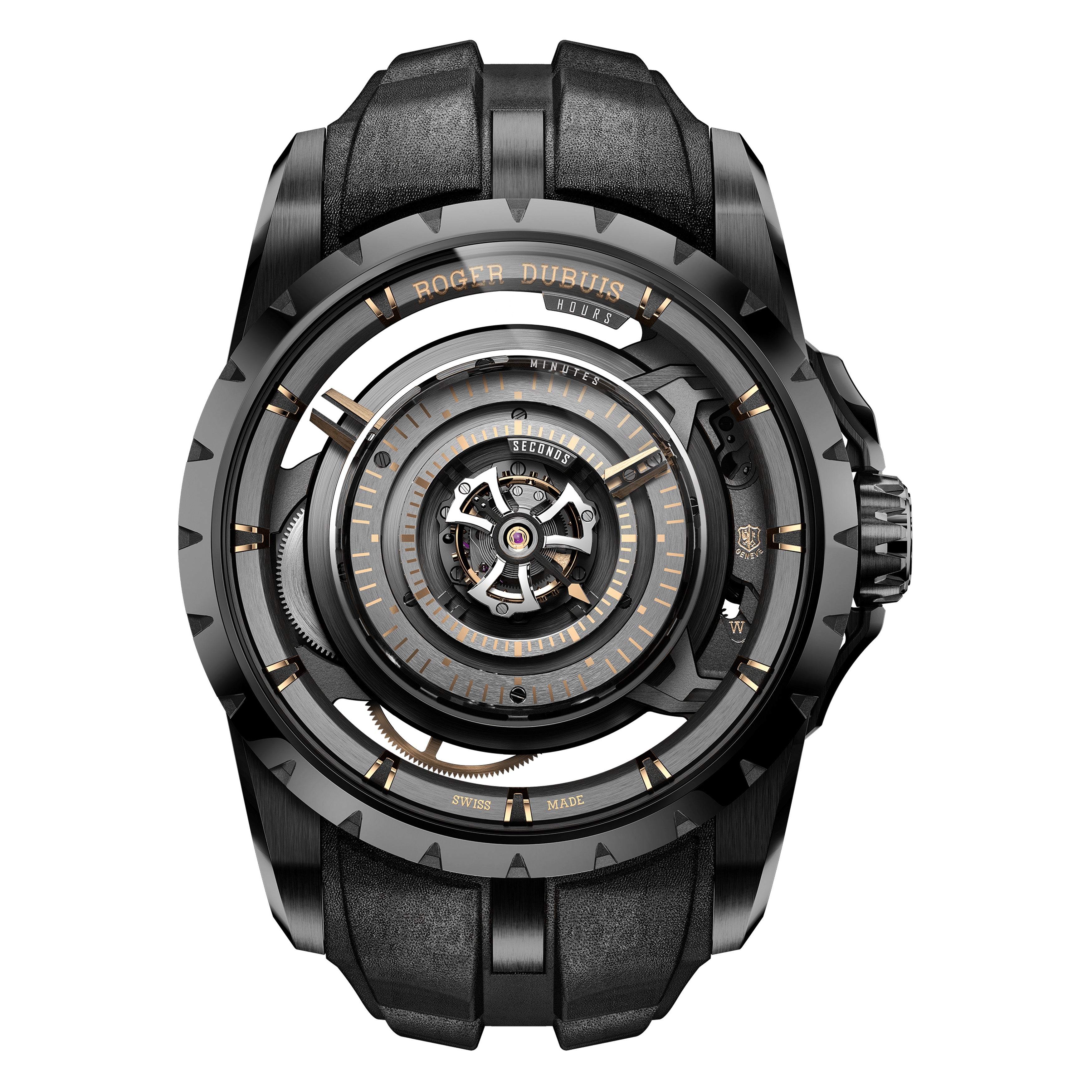 Roger Dubuis Excalibur Orbis In Machina Central Monotourbillon Watch, 45mm Black Dial, DBEX1157