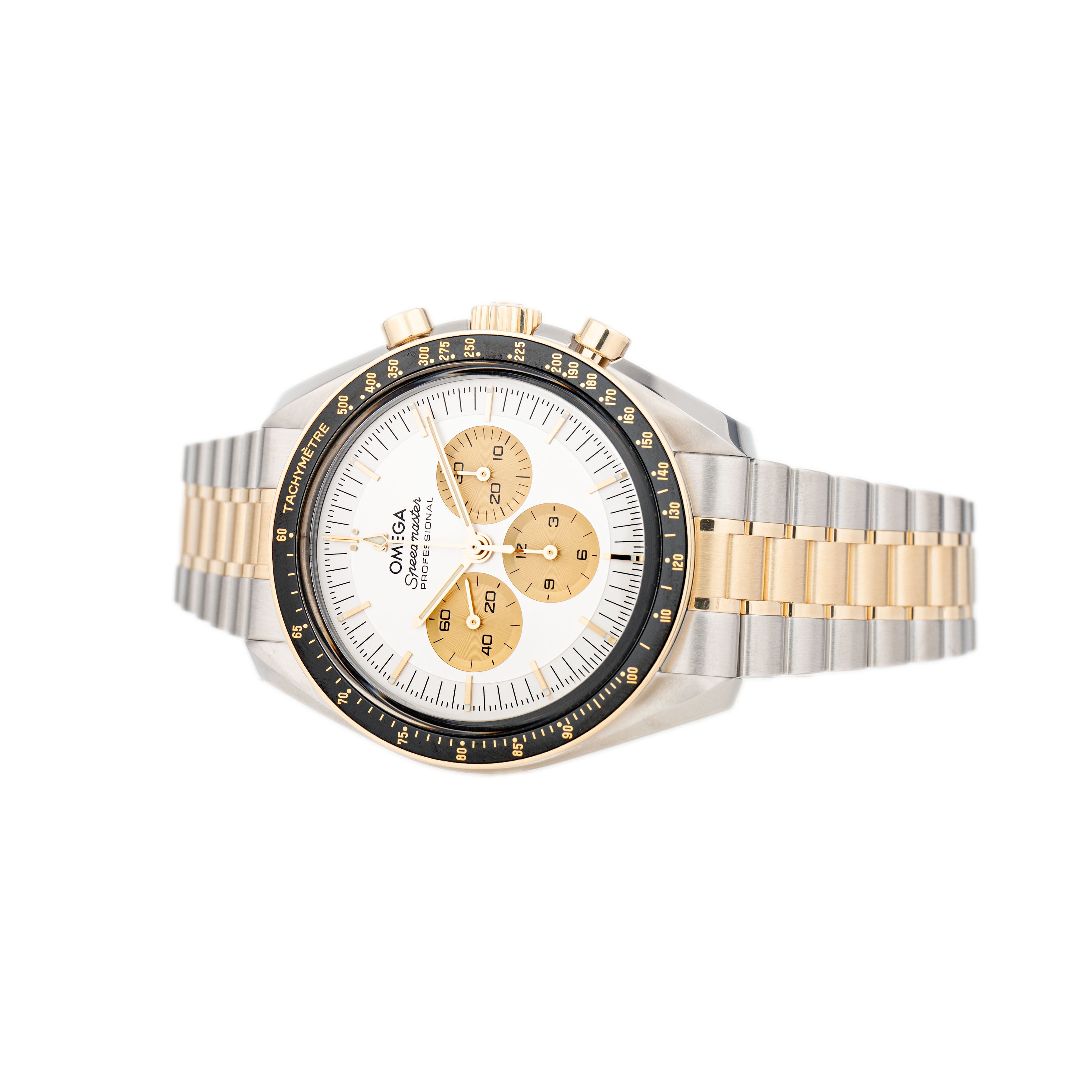 Omega Speedmaster Moonwatch Stainless Steel & Yellow Gold Silver Dial 42mm 310.23.42.50.02.001 Full Set