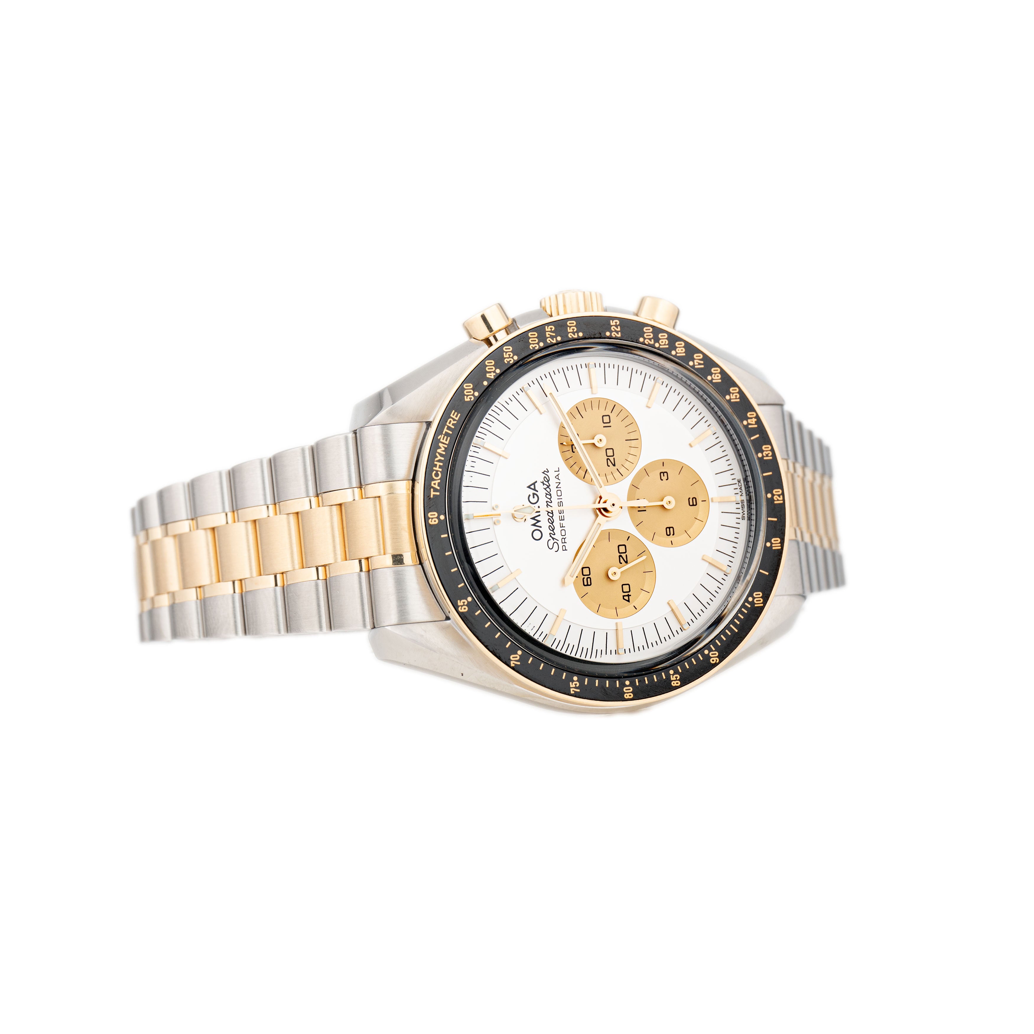 Omega Speedmaster Moonwatch Stainless Steel & Yellow Gold Silver Dial 42mm 310.23.42.50.02.001 Full Set