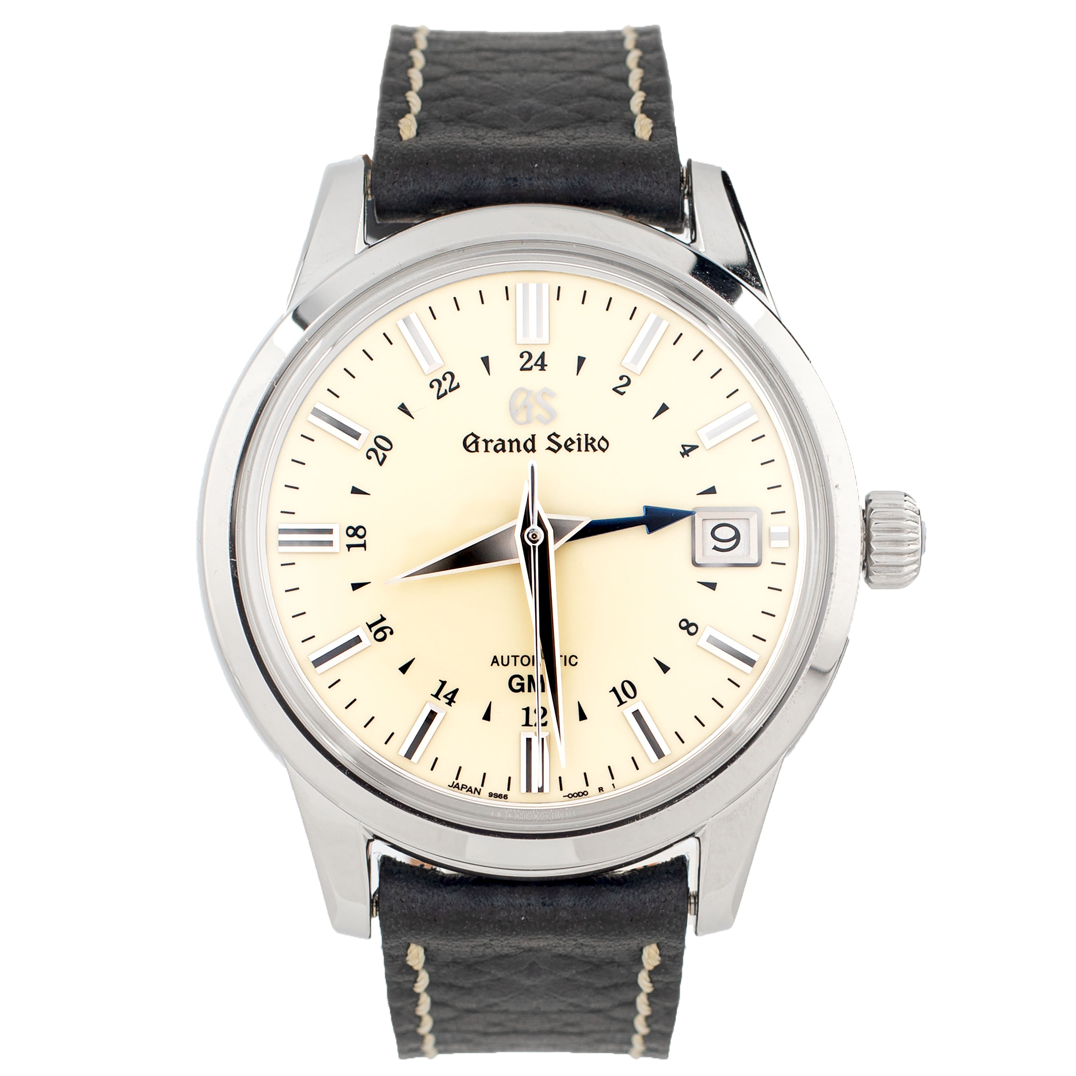 Grand Seiko Elegance GMT Stainless Steel Cream Dial 39.mm SBGM221 Full Set