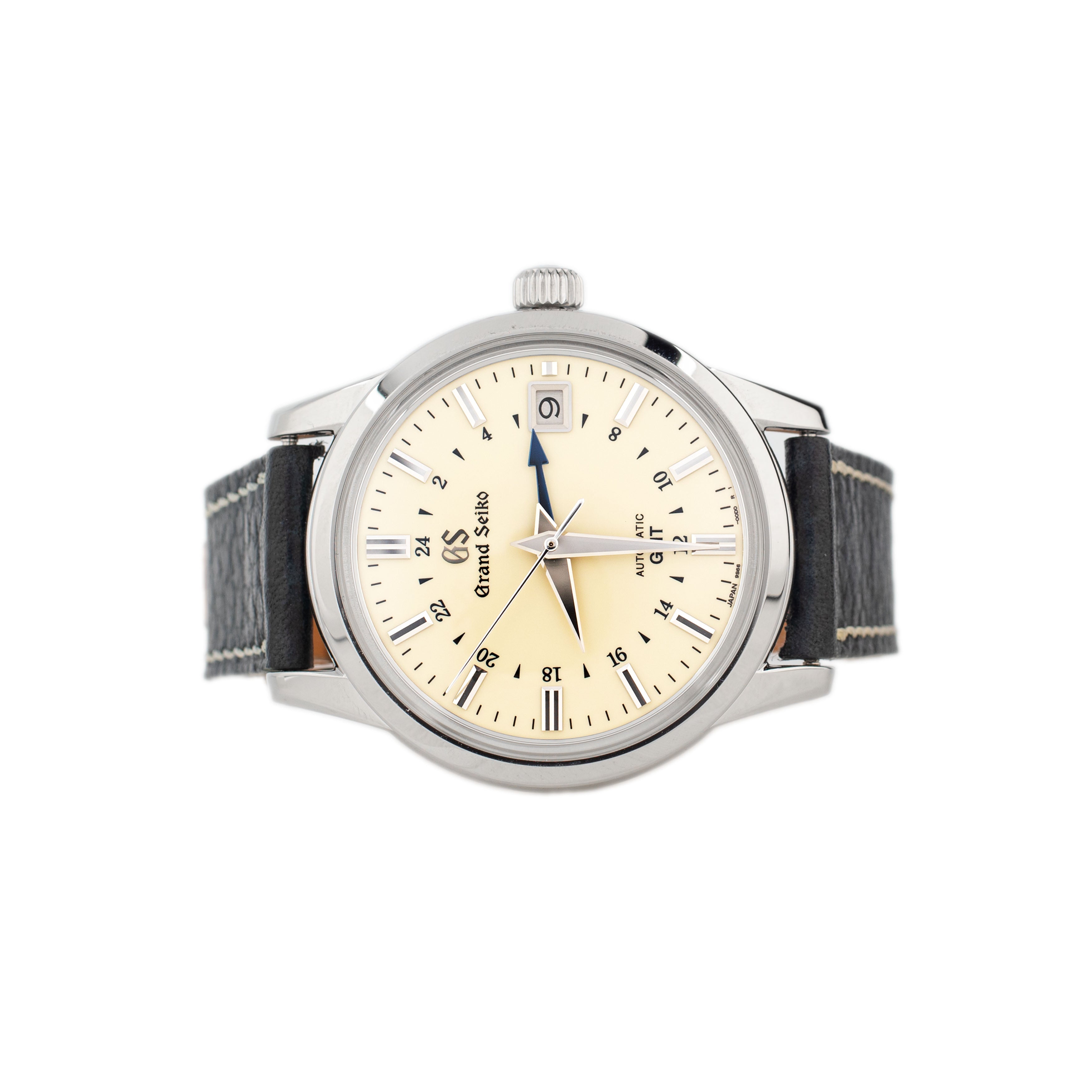 Grand Seiko Elegance GMT Stainless Steel Cream Dial 39.mm SBGM221 Full Set