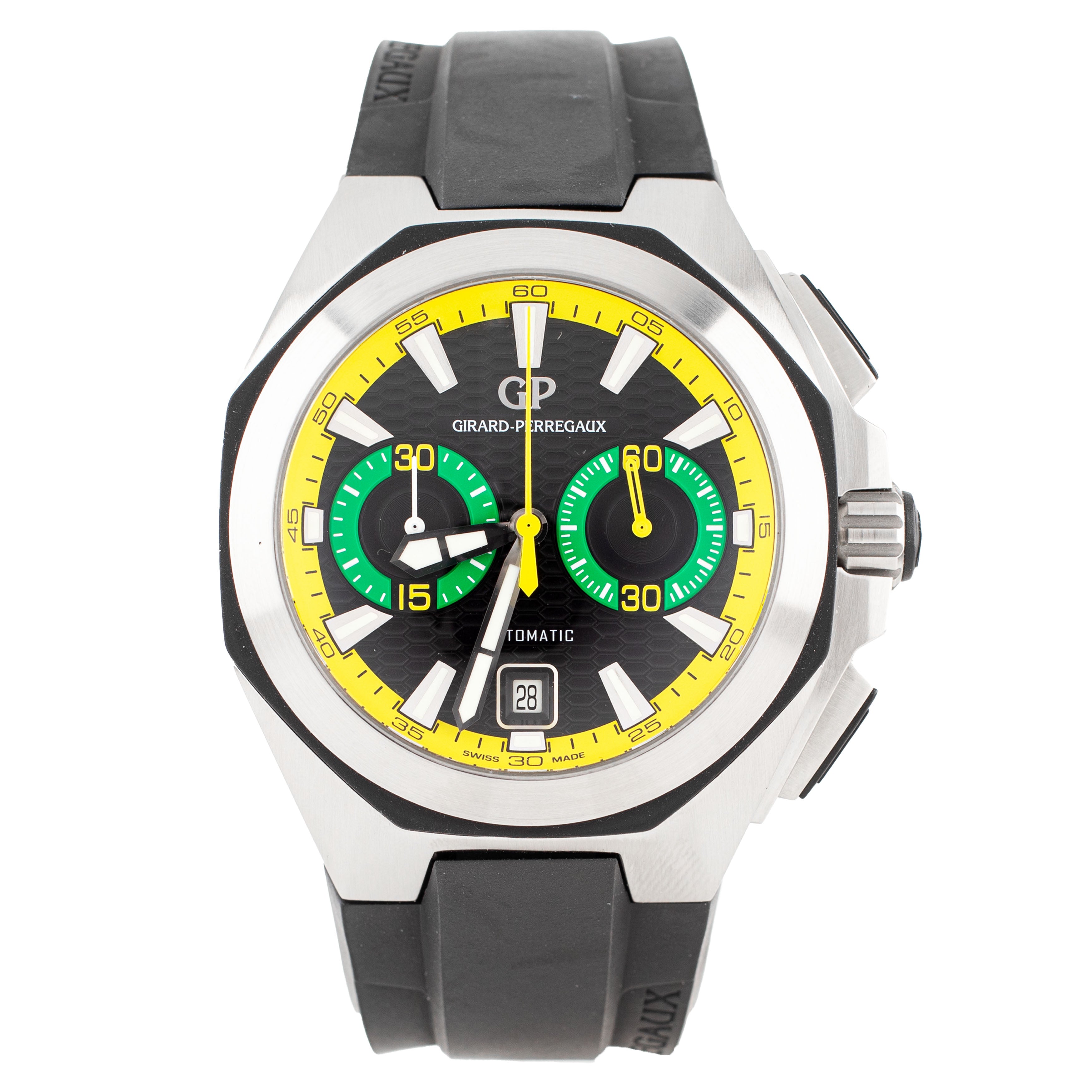 Girard-Perregaux Chrono Hawk Brazil Stainless Steel Black Dial 44mm 49970-11-1302SFK6B