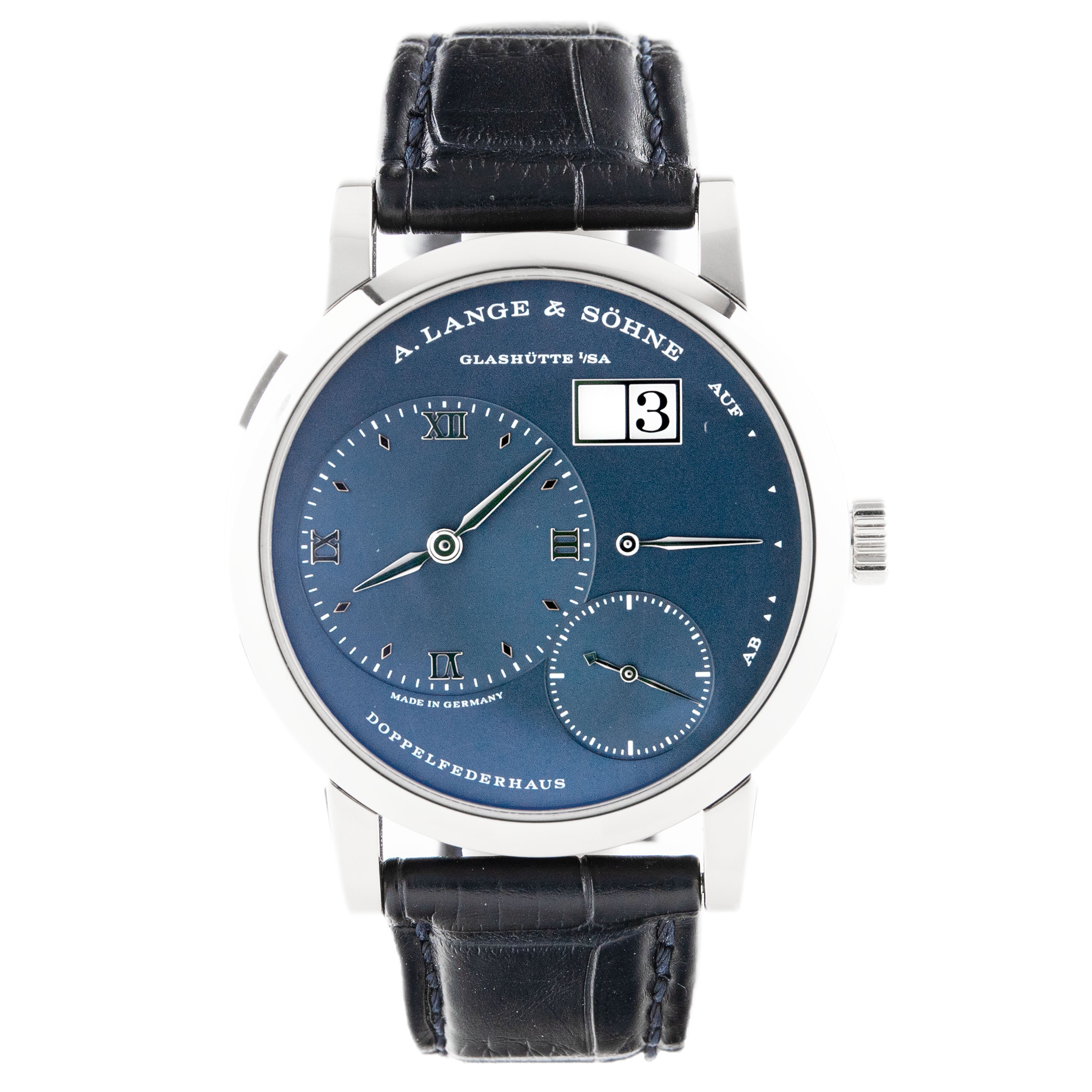 A. Lange & Sohne Lange 1 White Gold Blue Dial 38.5mm 191.028