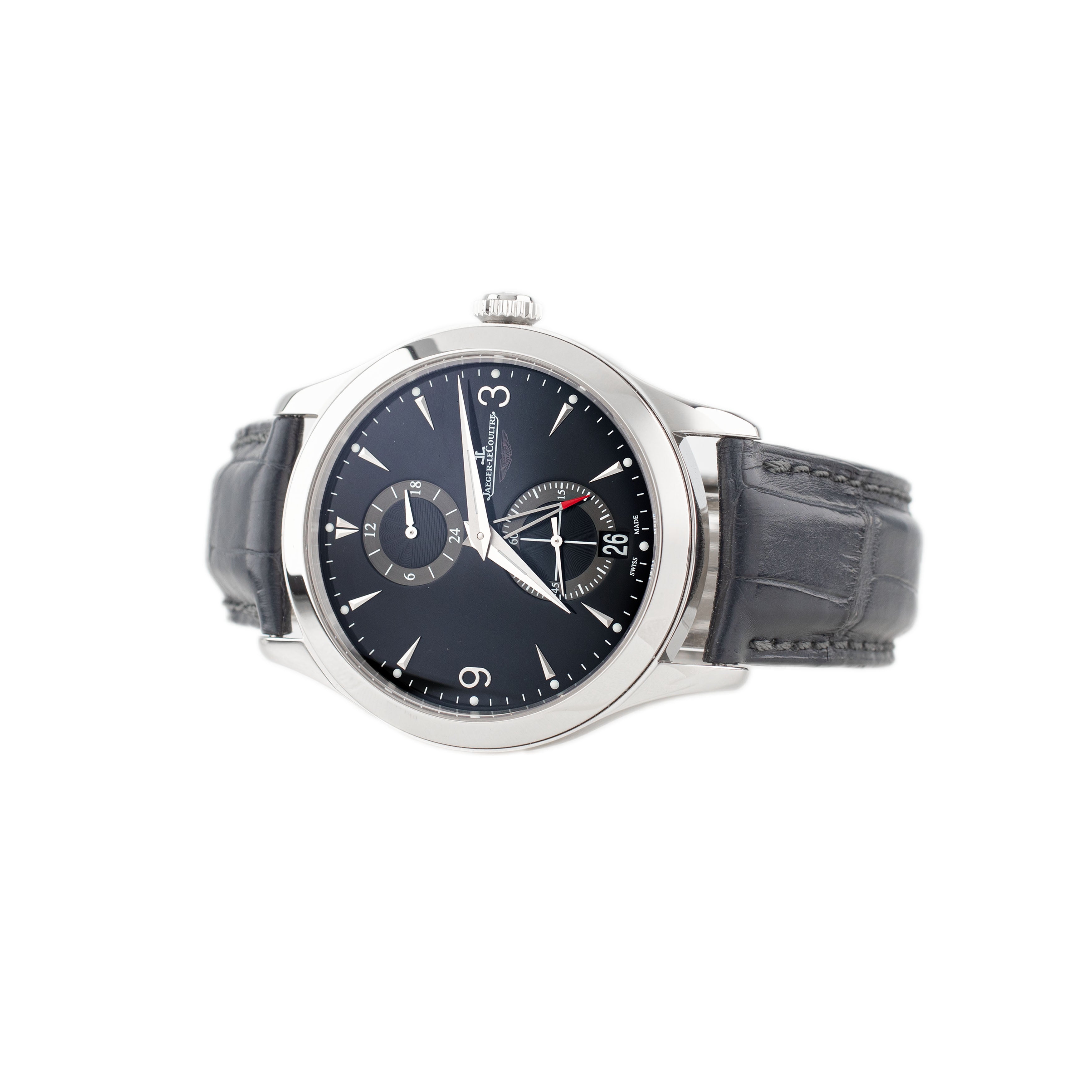 Jaeger-LeCoultre Master Hometime Aston Martin Stainless Steel Black Dial 40mm Q162847N