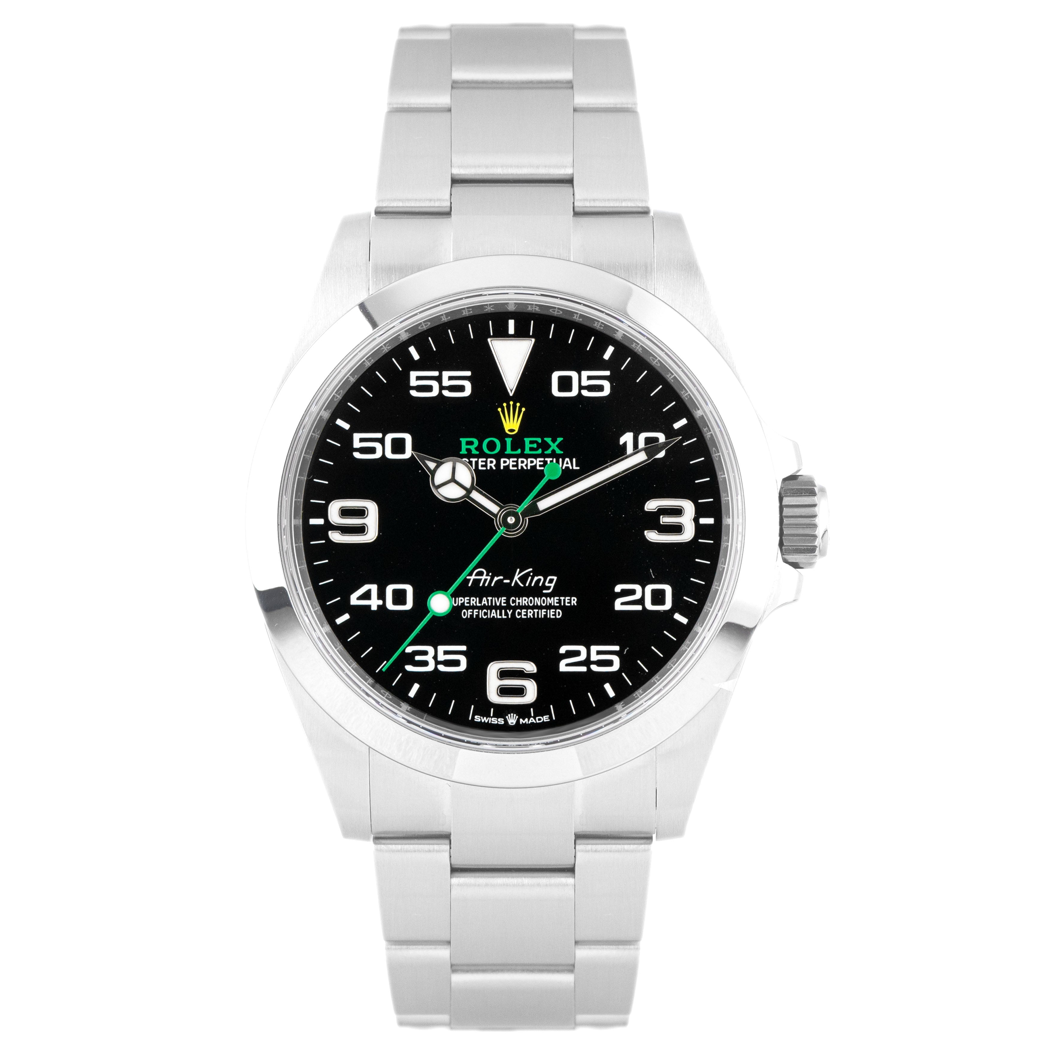 Rolex Air-King Stainless Steel Black Dial 40mm 126900 Full Set