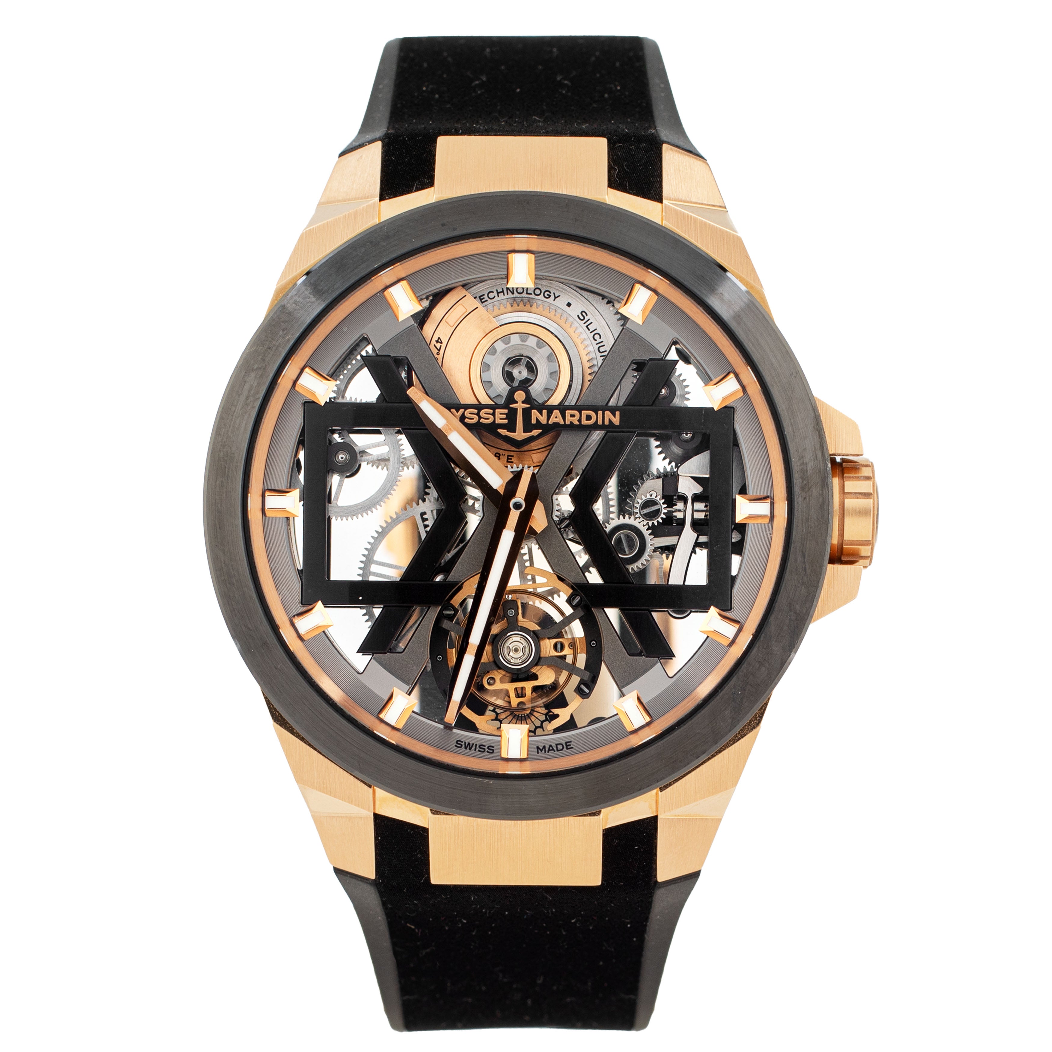 Ulysse Nardin Blast Tourbillon Rose Gold Skeleton Dial 45mm 1725-400/02 Full Set