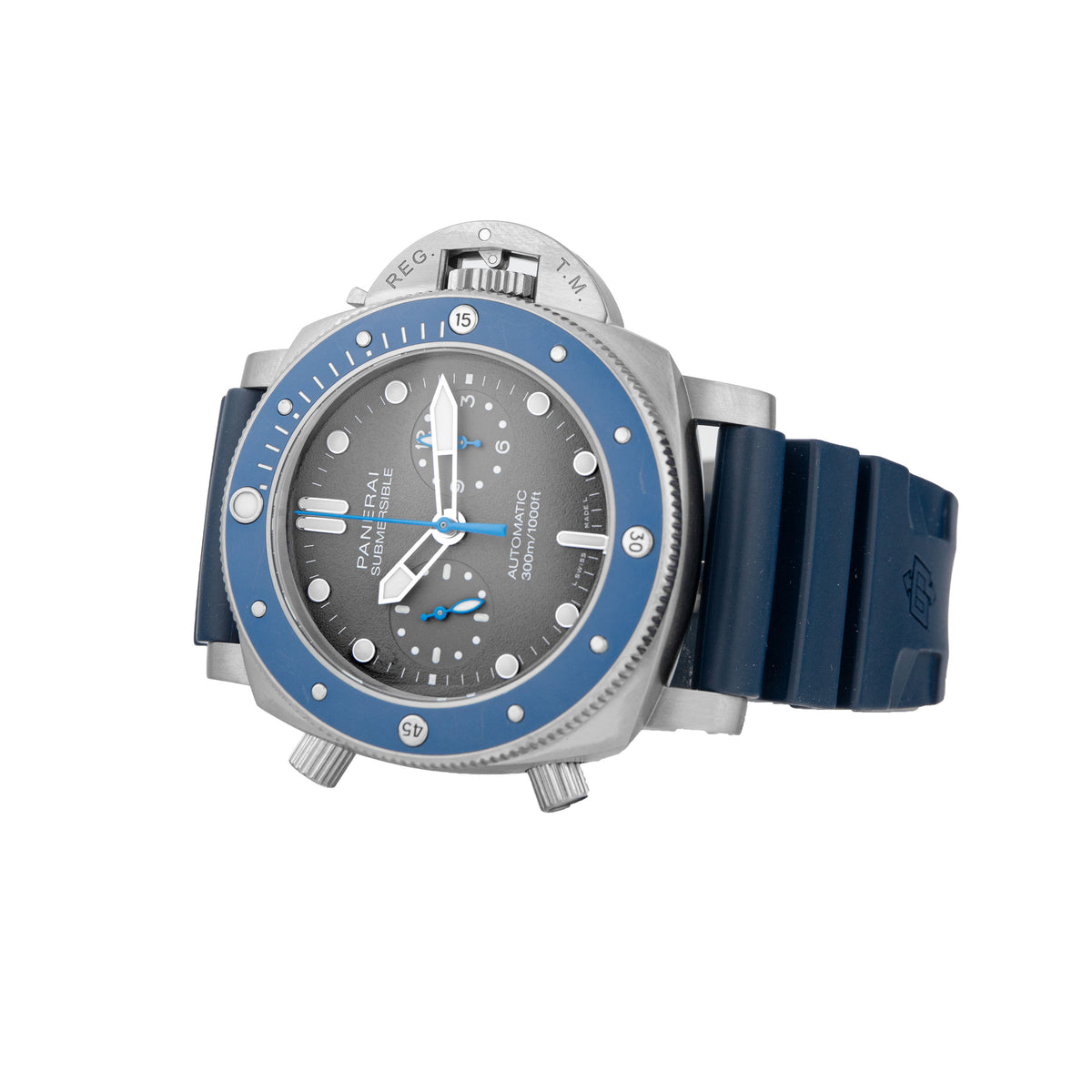 Panerai Submersible Chrono Guillaume Nery Edition Titanium Gray Dial 4