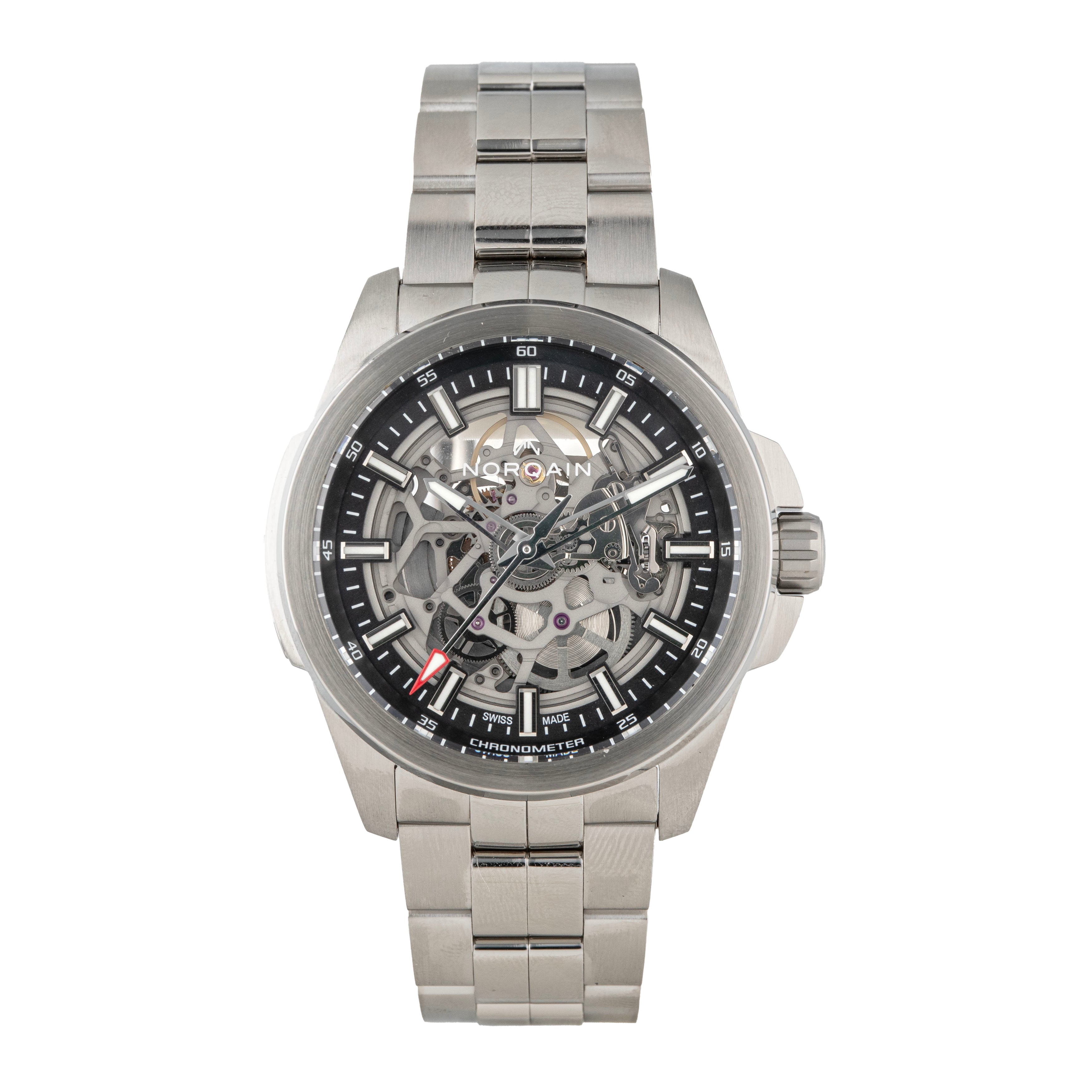 Norqain Independence Skeleton Stainless Steel Skeleton Dial 42mm N3000.07S01.B01 Full Set