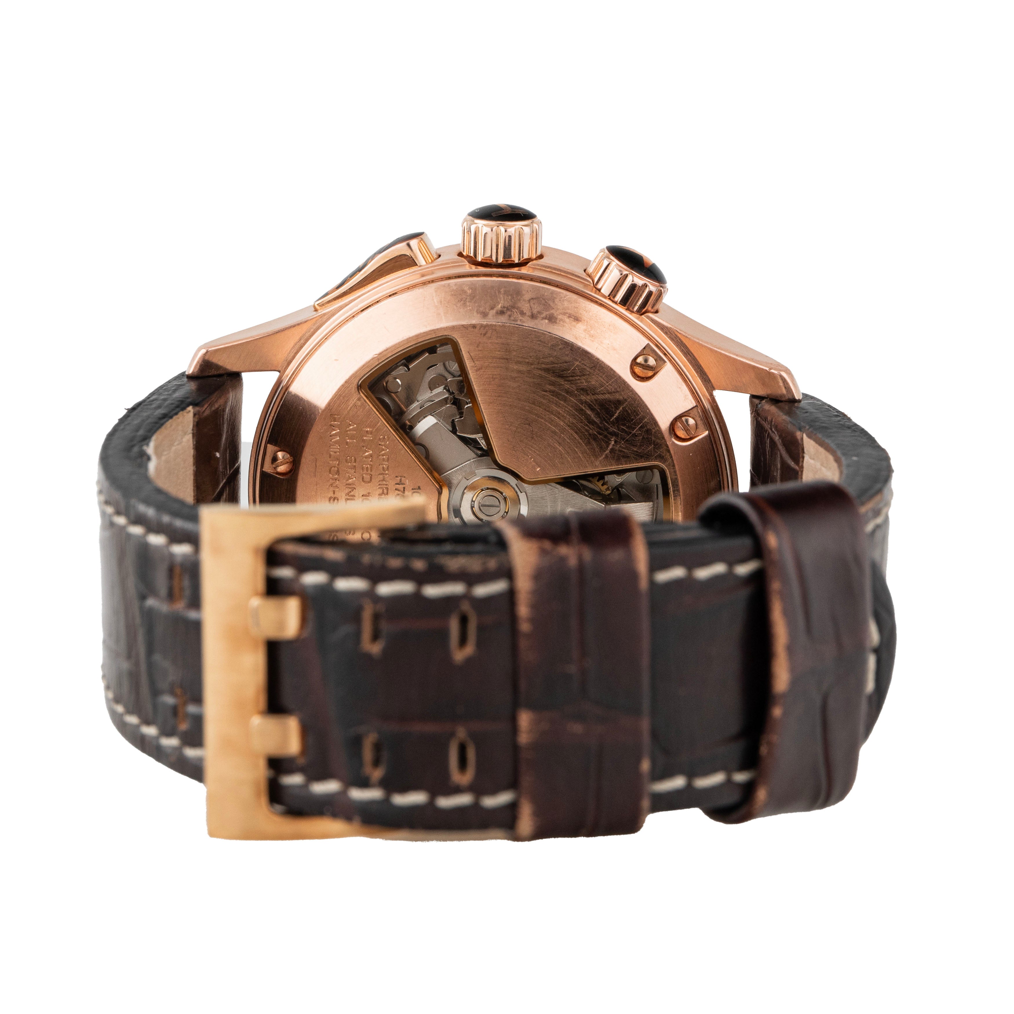 Hamilton Khaki Field Aviation X-Copter Chronograph Rose Gold Plated Bl