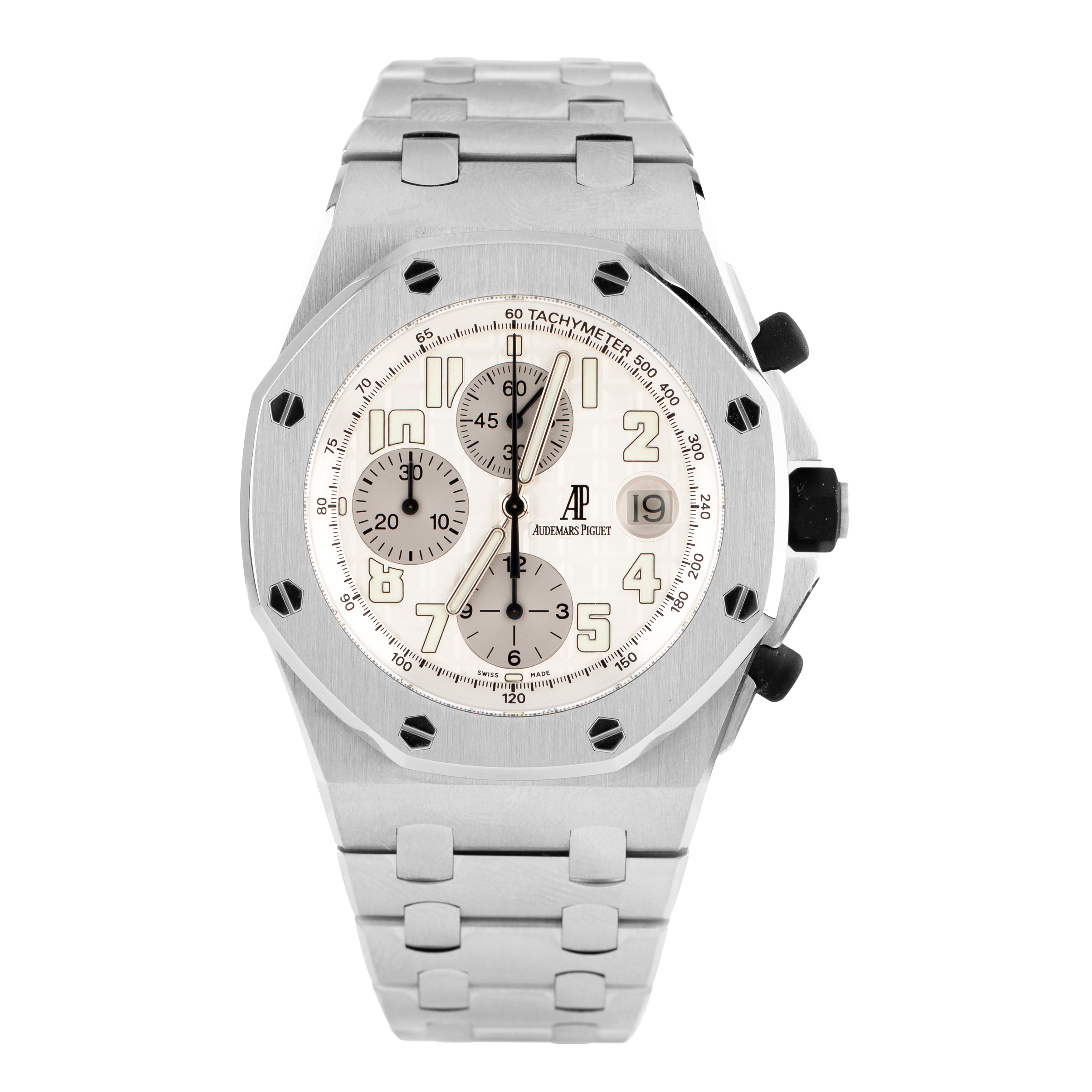 Audemars Piguet Royal Oak Offshore Chronograph White Themes Stainless Steel White Dial 42mm 25721ST.OO.1000ST.07.A Full Set