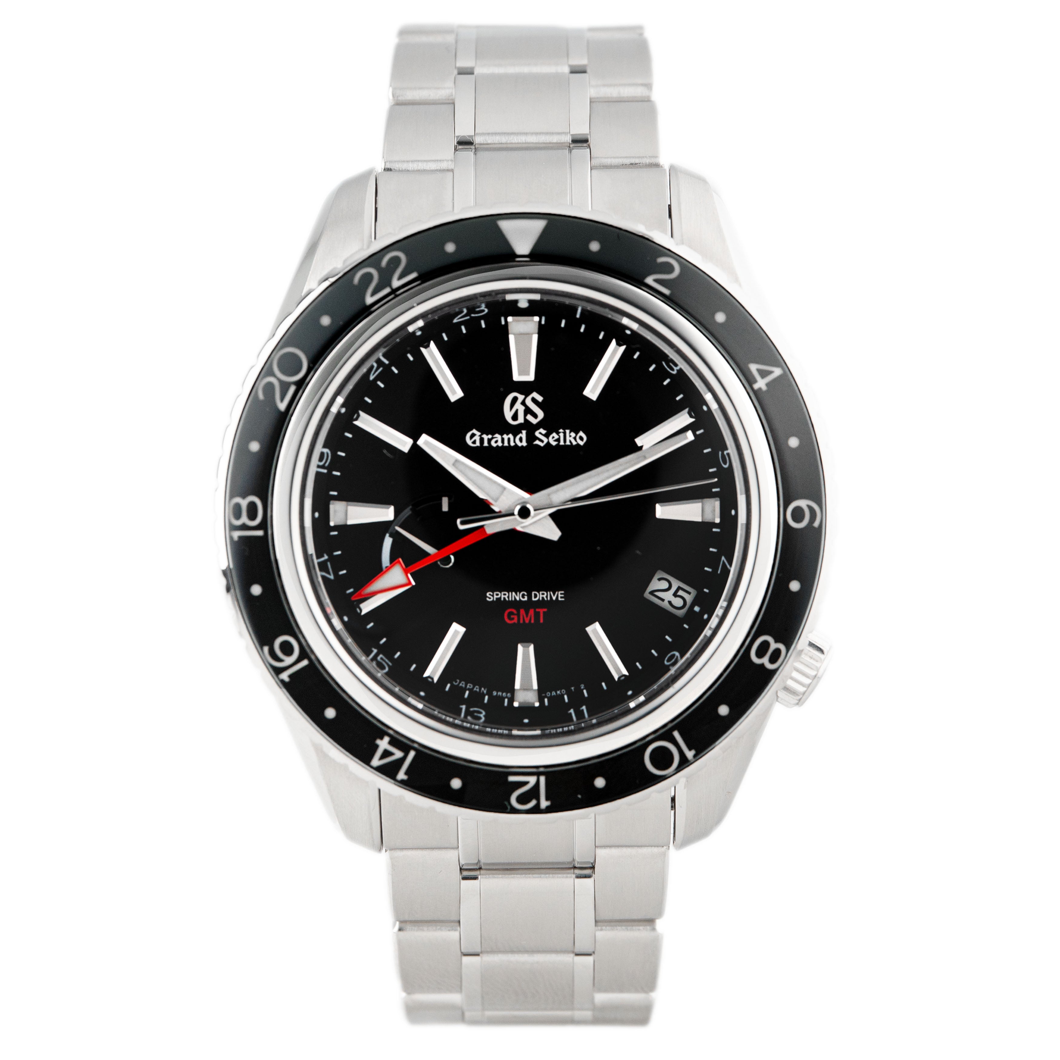 Grand Seiko Sport Collection GMT Stainless Steel Black Dial 44mm SBGE201 Full Set