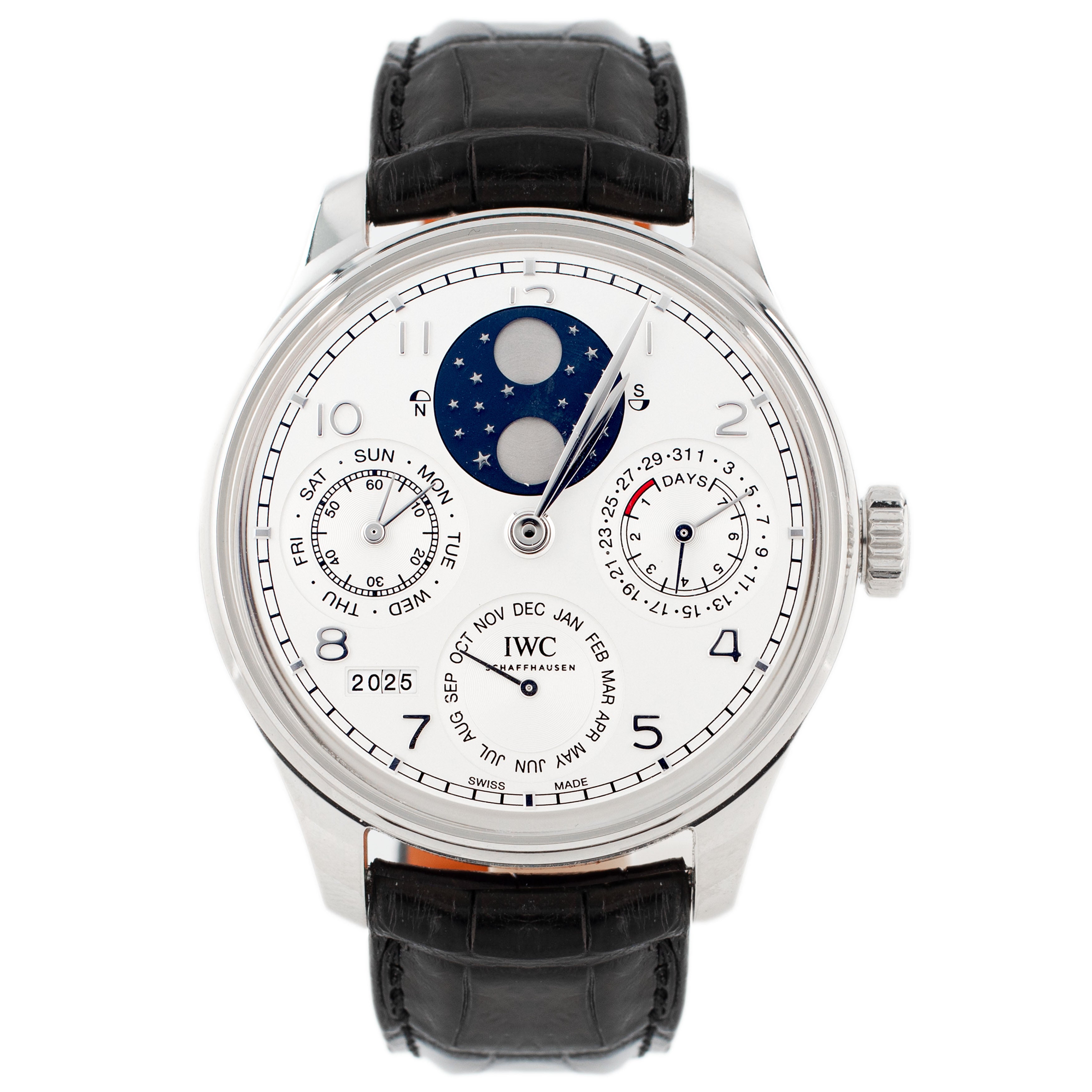 IWC Portugieser Perpetual Calendar Platinum Silver Dial 44.2mm IW503406 Full Set