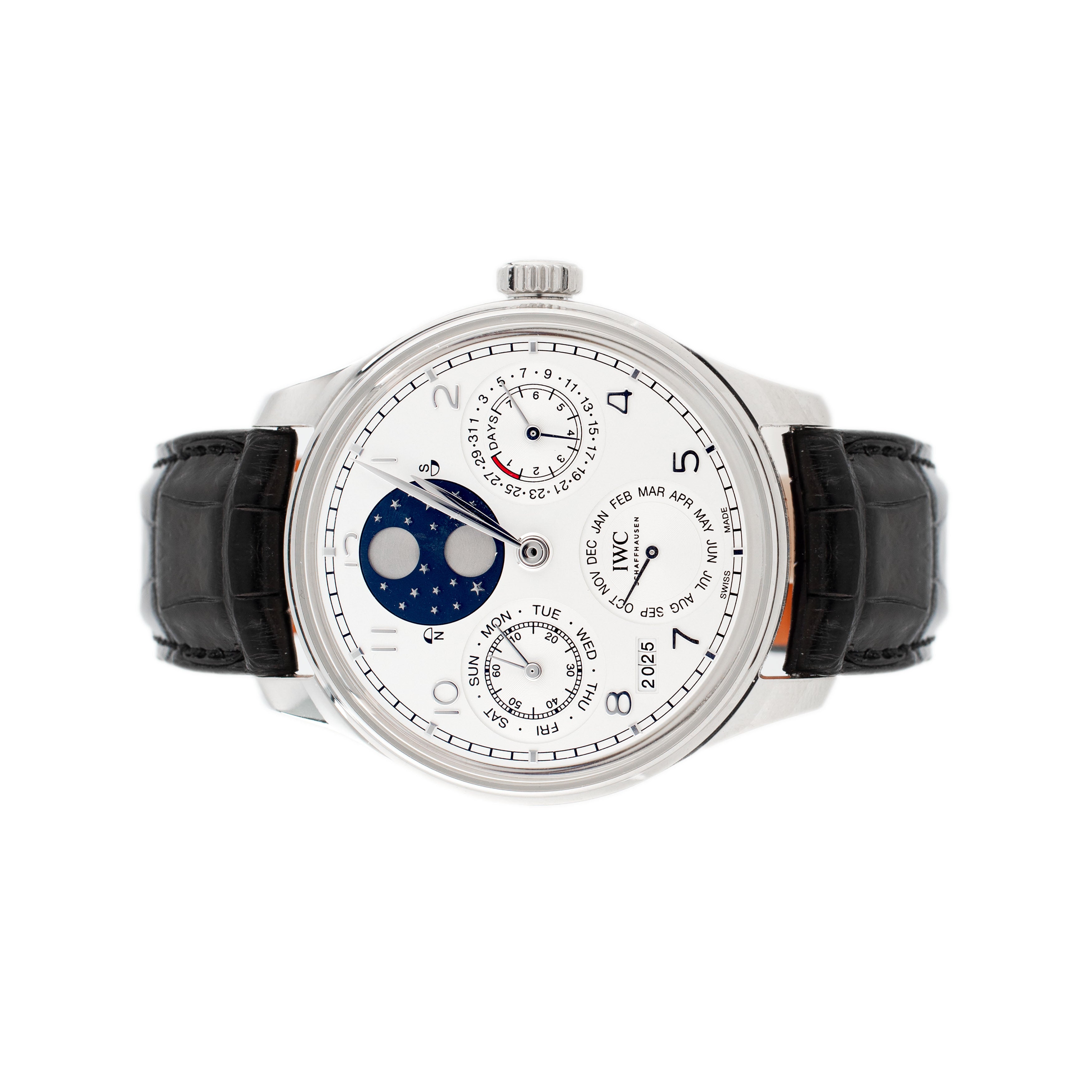 IWC Portugieser Perpetual Calendar Platinum Silver Dial 44.2mm IW503406 Full Set
