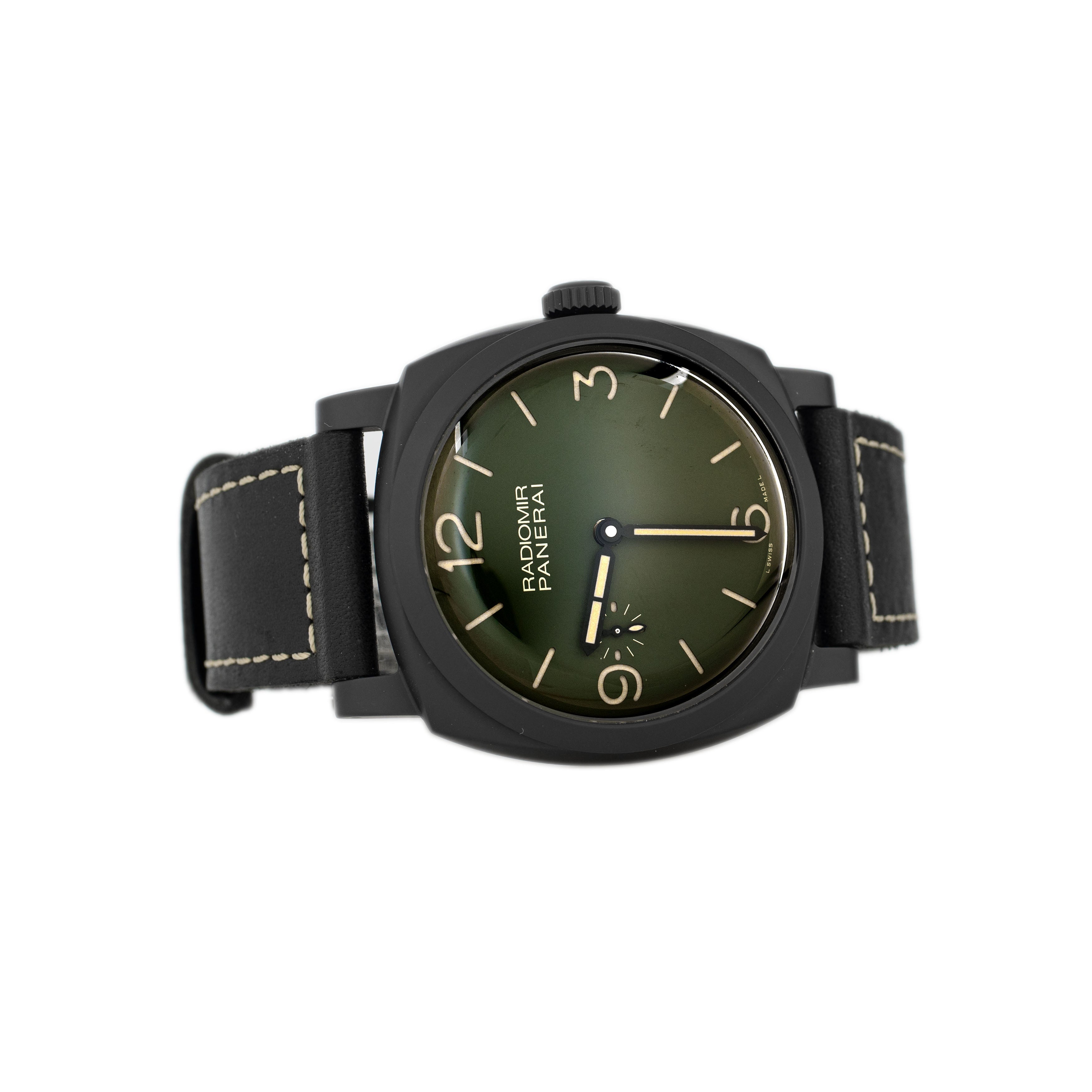 Panerai Radiomir Ceramic Green Dial 48mm Pam00997 Full Set