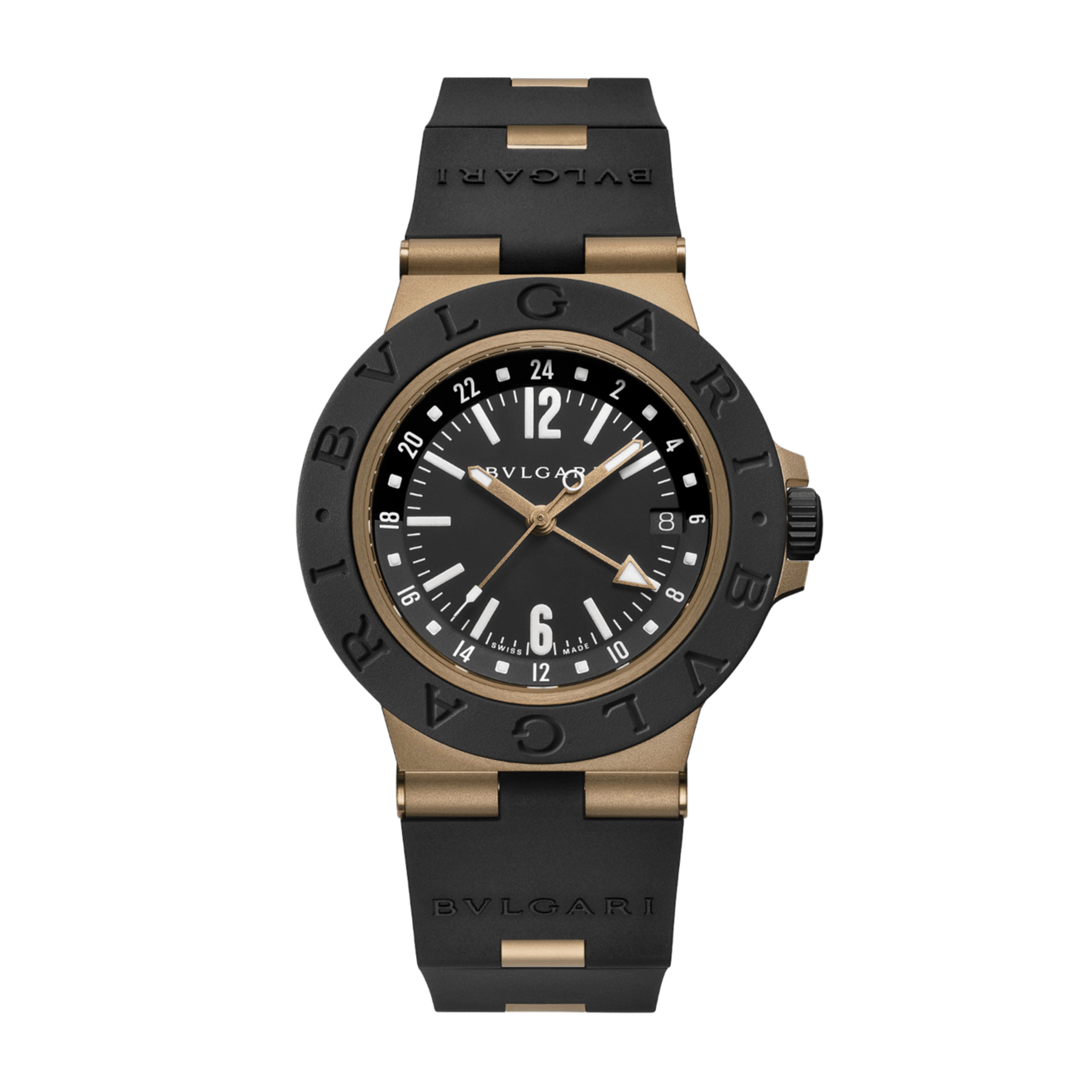 Bulgari Aluminum Bronzo Watch, 40mm Black Dial, 104241 | Burdeen's