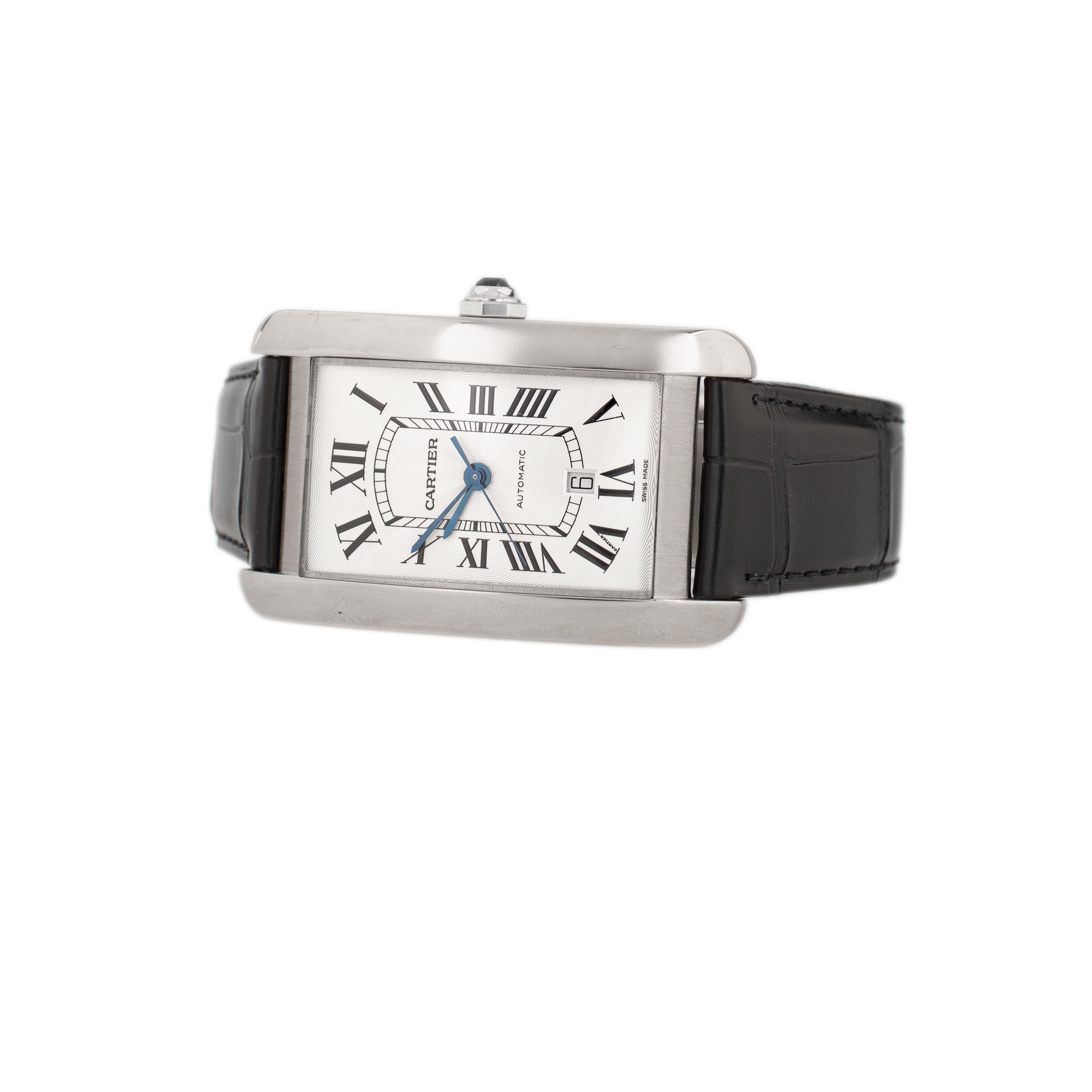 Cartier Tank Americaine XL White Gold Silver Dial 31x51mm 2928