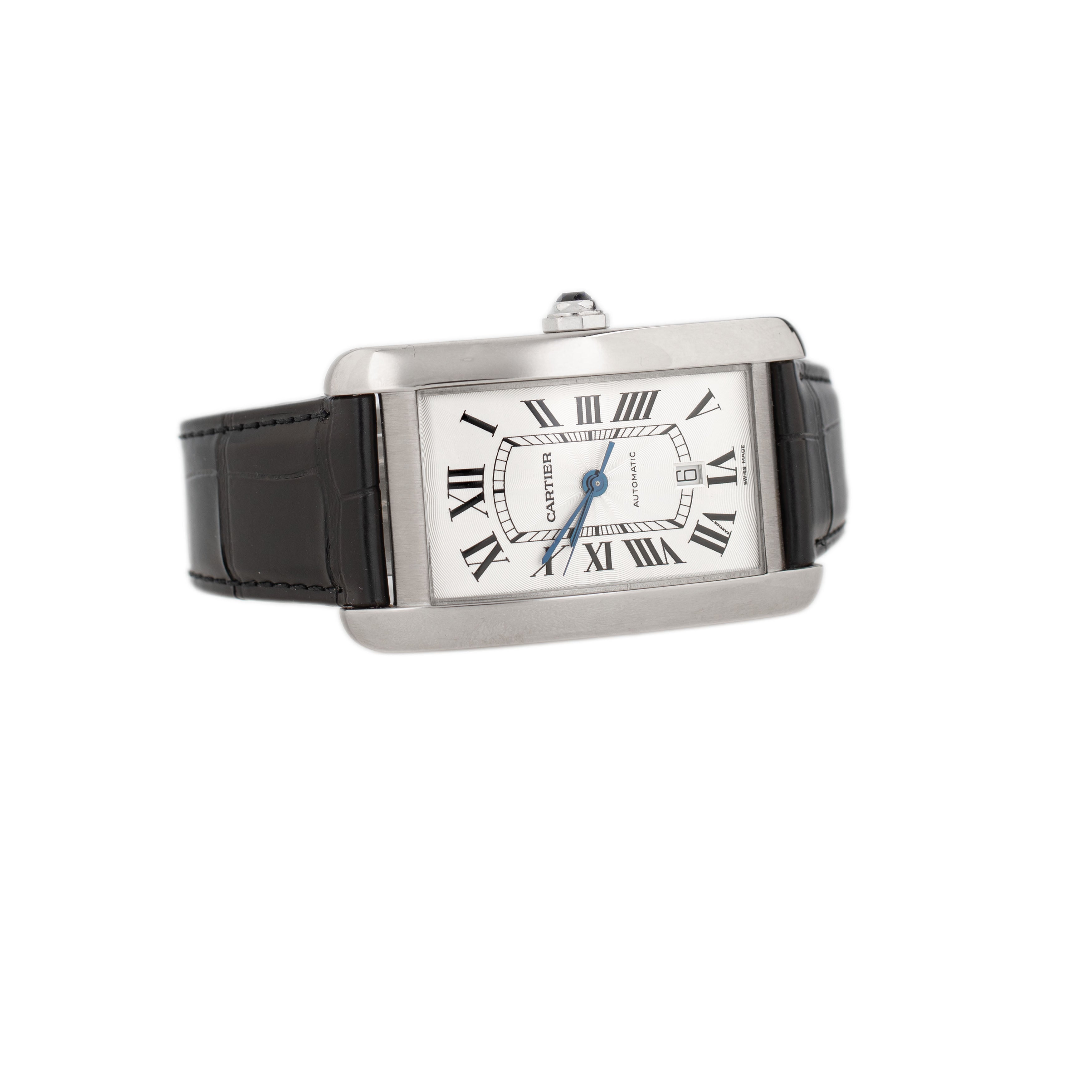 Cartier Tank Americaine XL White Gold Silver Dial 31x51mm 2928