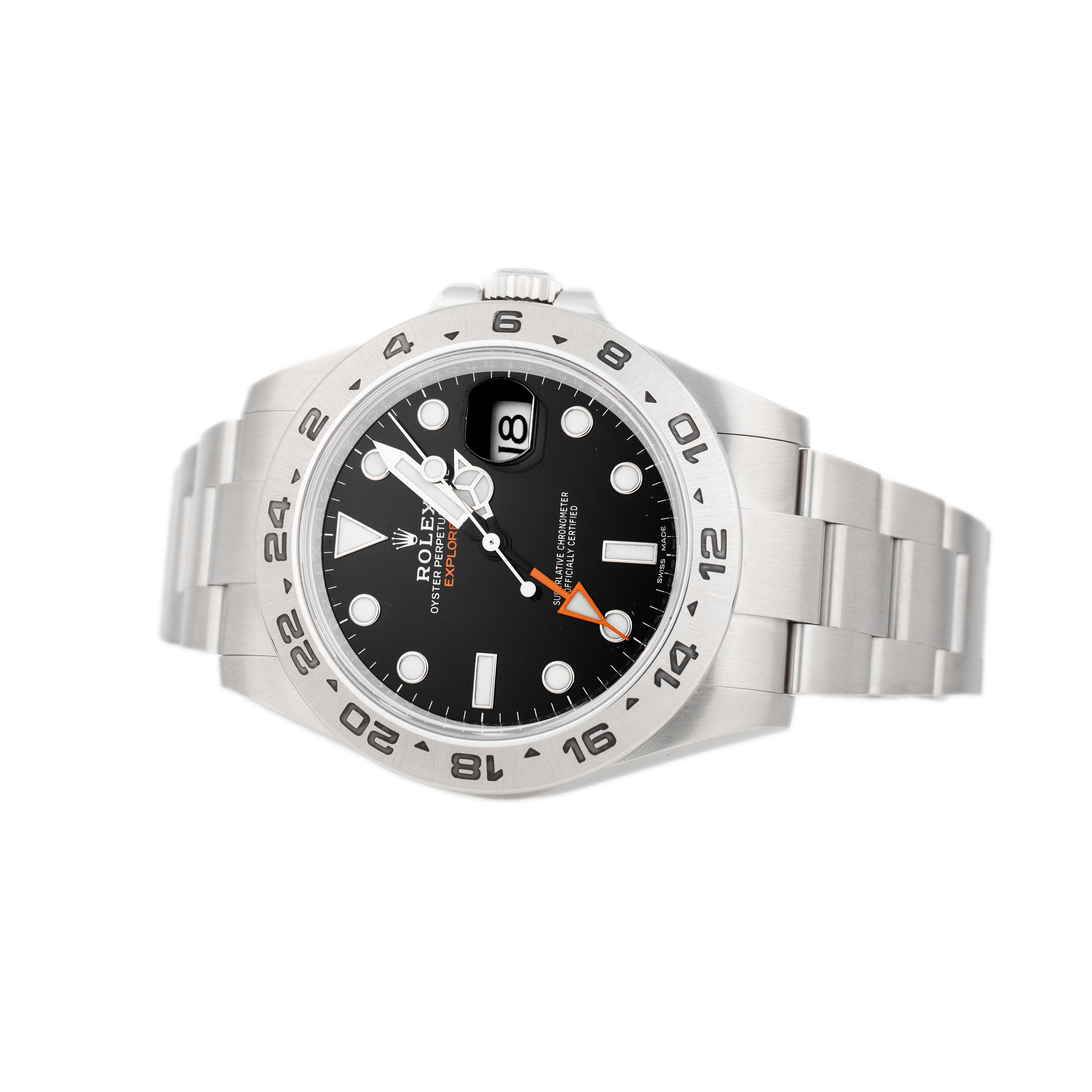 Rolex Explorer II Stainless Steel Black Dial 42mm 216570 Full Set