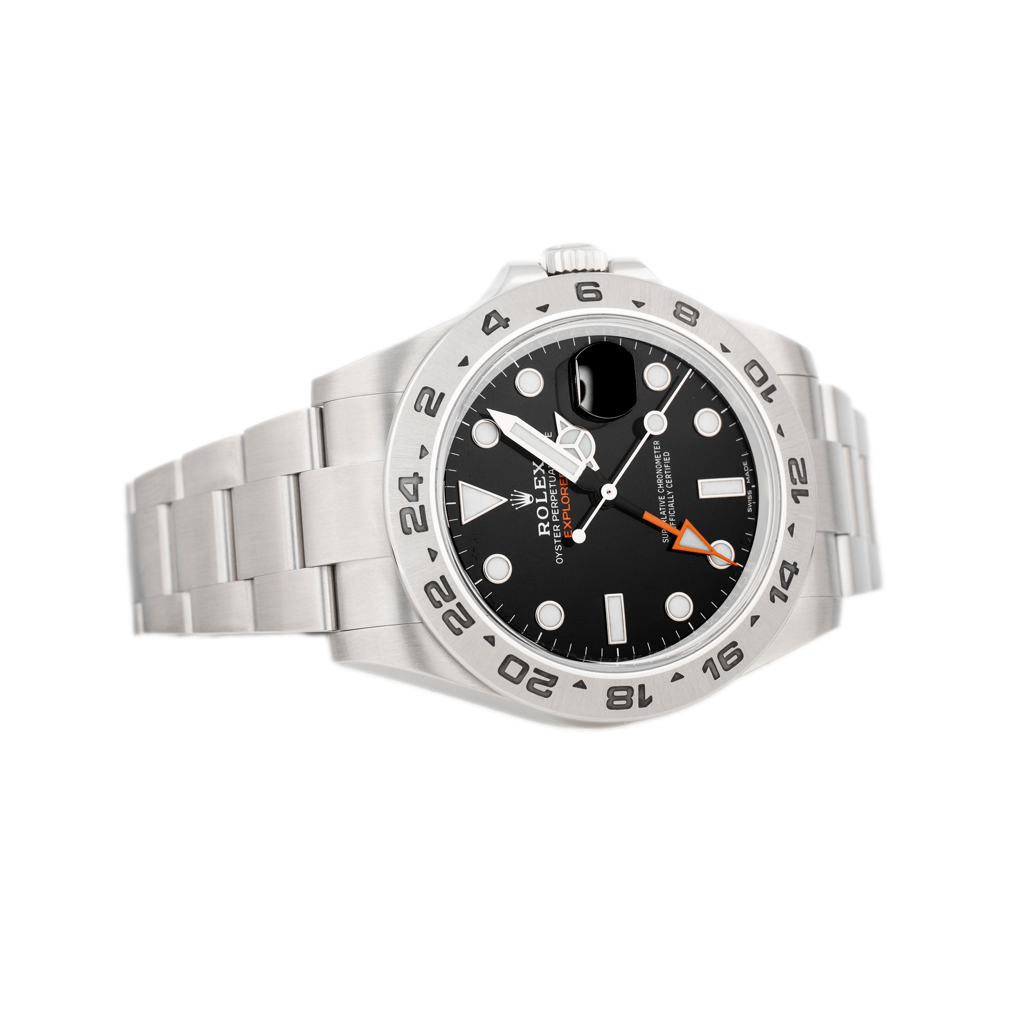 Rolex Explorer II Stainless Steel Black Dial 42mm 216570 Full Set