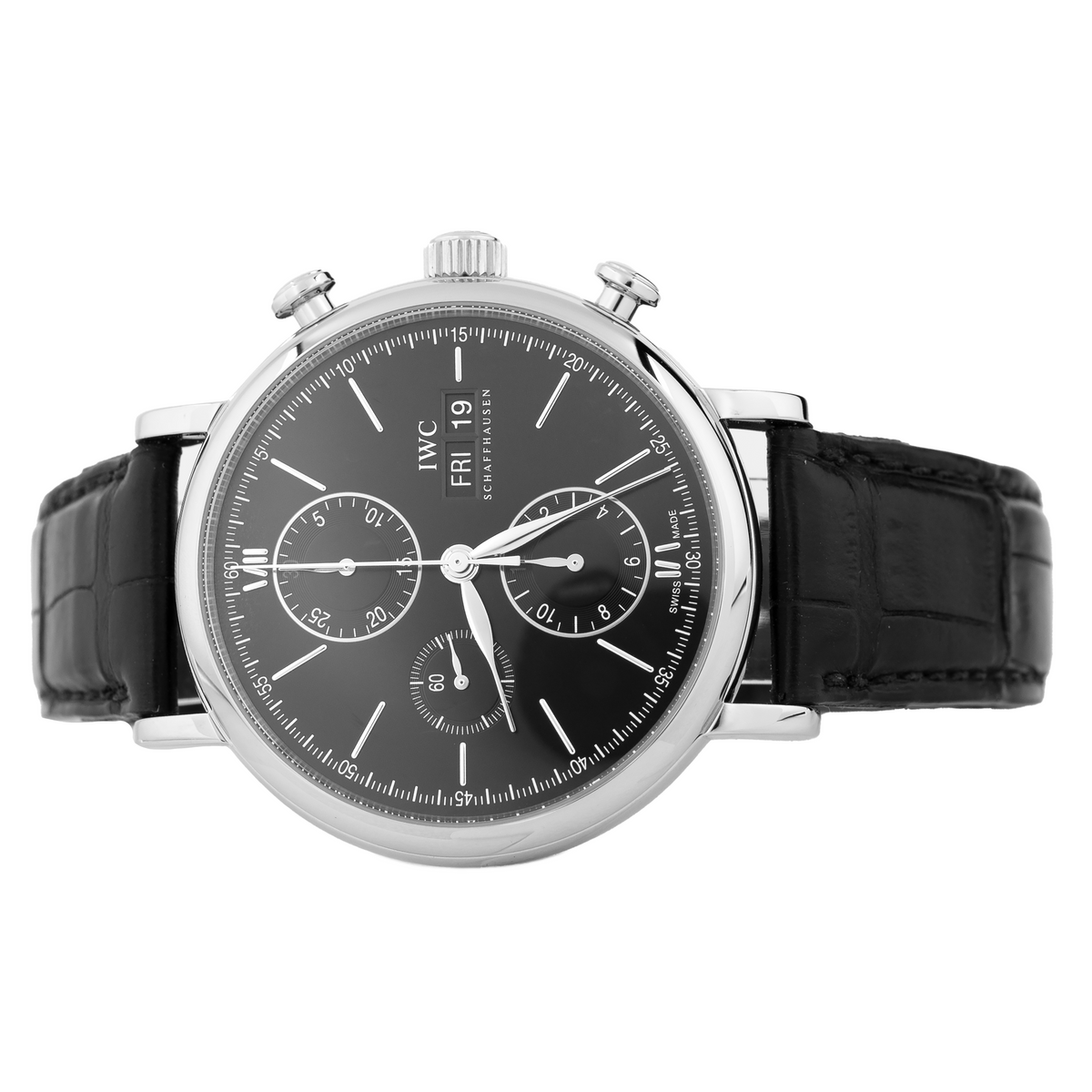 IWC Portofino Chronograph Stainless Steel Black Dial 42mm IW391029