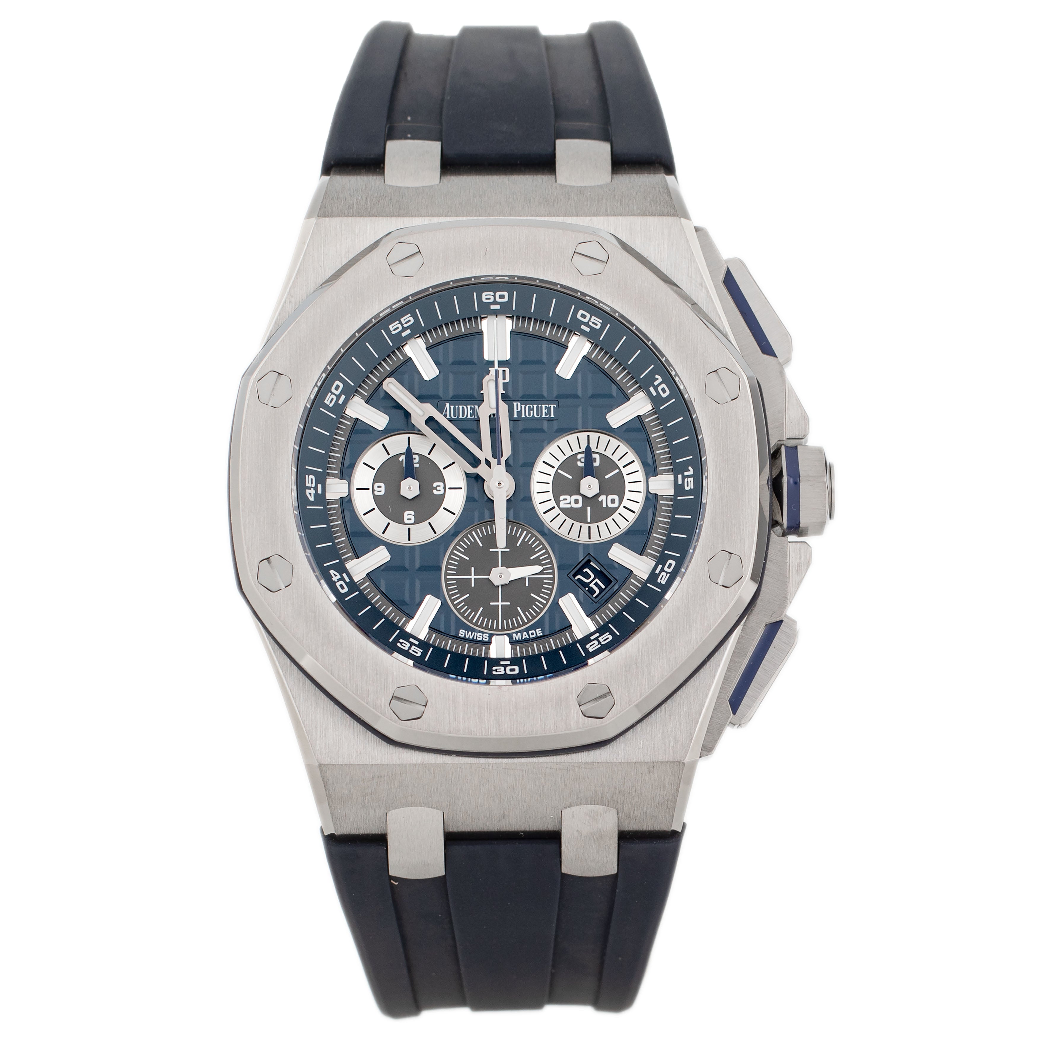 Audemars Piguet Royal Oak Offshore Chronograph Titanium Blue Dial 42mm 26480TI.OO.A027CA.01 Full Set