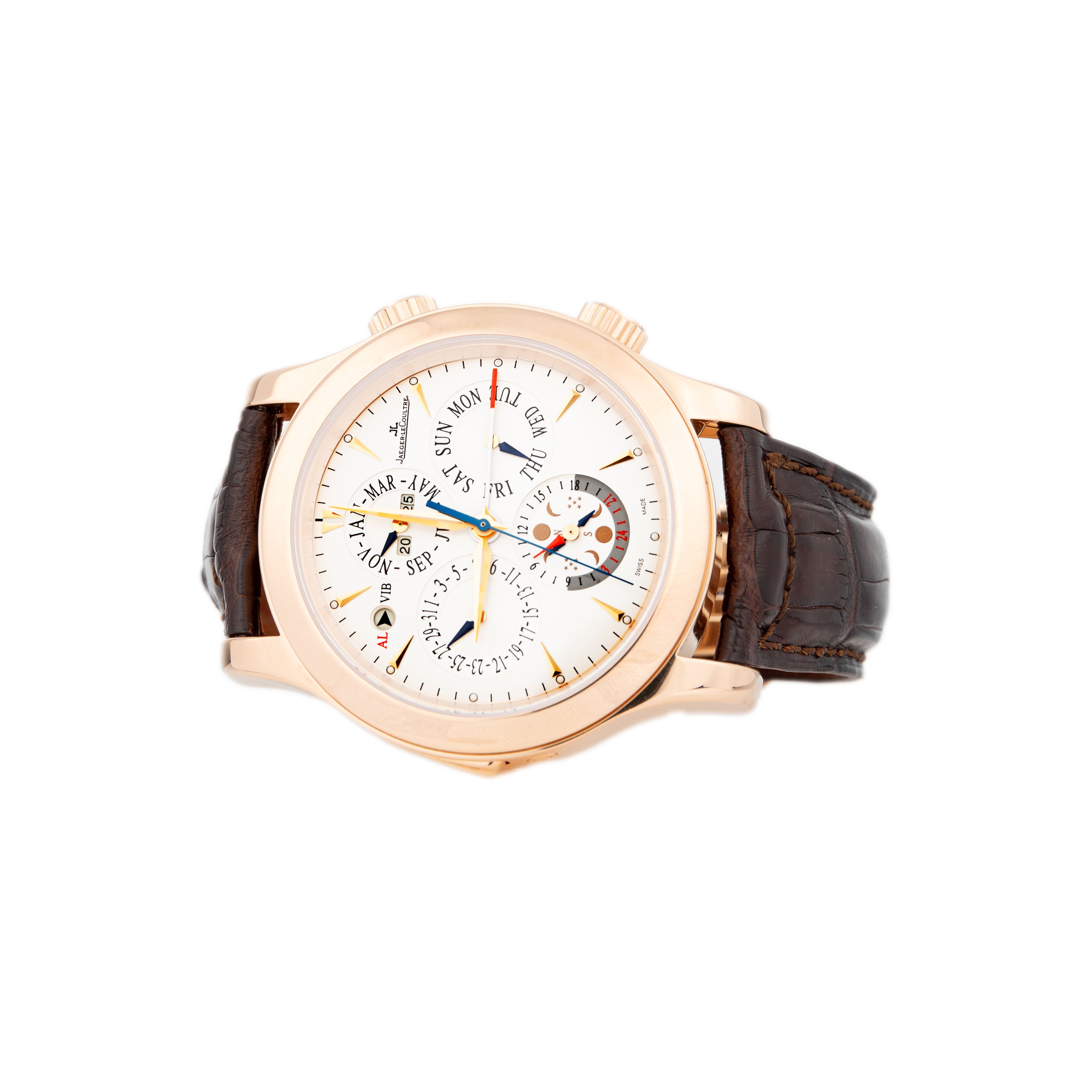 Jaeger-LeCoultre Master Grande Reveil Perpetual Calendar Rose Gold Silver Dial 43mm Q163242A