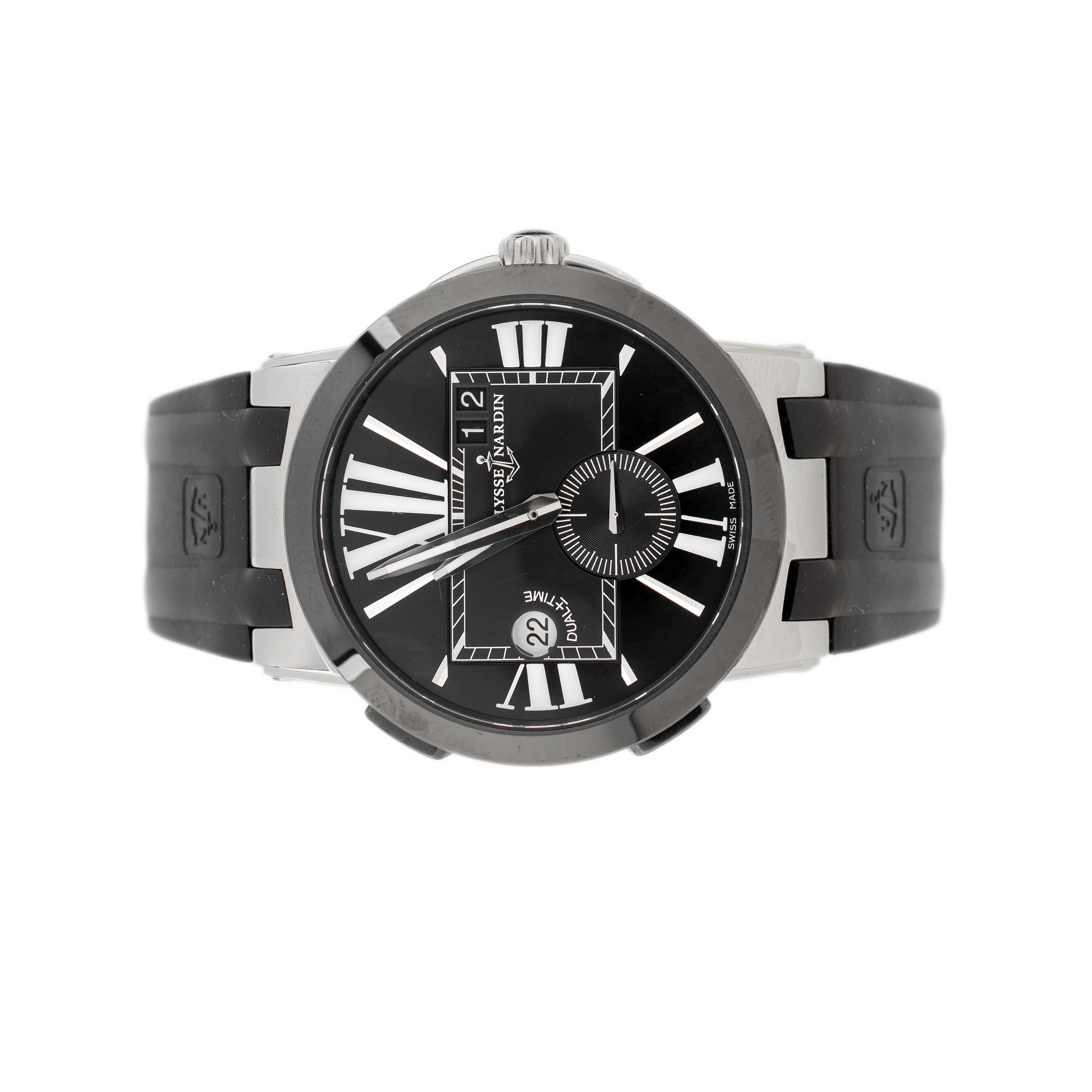 Ulysse Nardin Executive Dual Time Stainless Steel Black Dial 43mm 243-00-3/42
