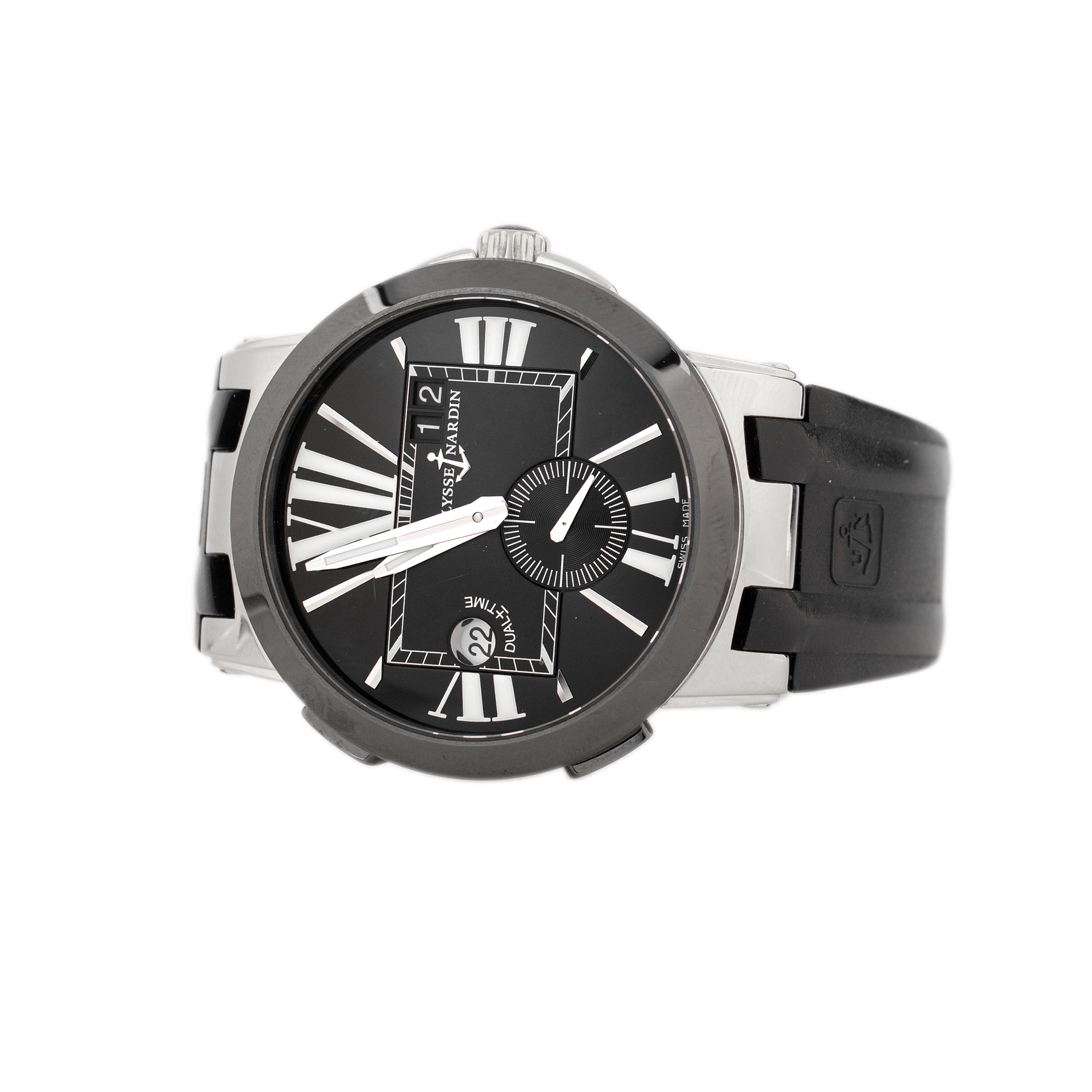 Ulysse Nardin Executive Dual Time Stainless Steel Black Dial 43mm 243-00-3/42