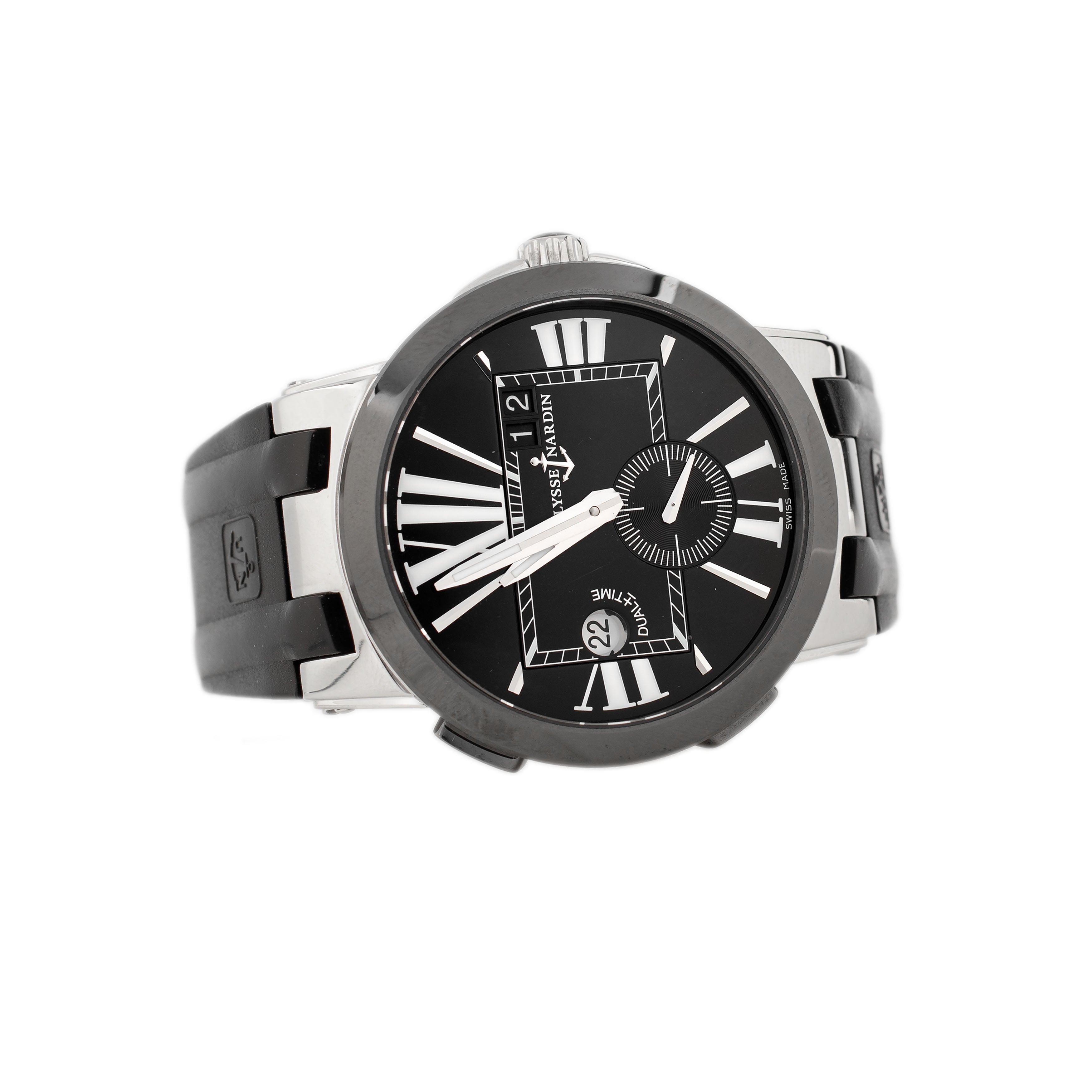Ulysse Nardin Executive Dual Time Stainless Steel Black Dial 43mm 243-00-3/42