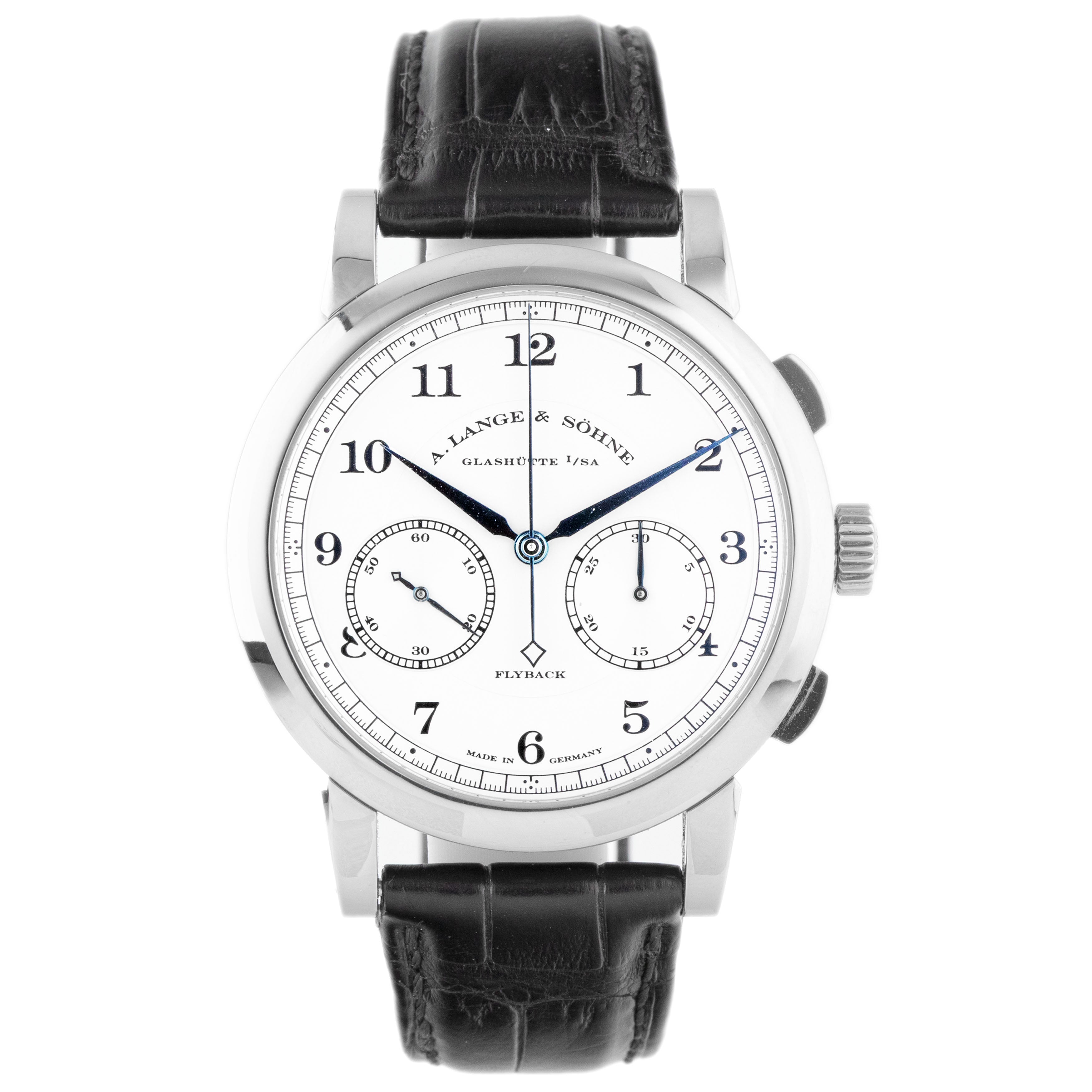 A. Lange & Sohne 1815 Chronograph White Gold Silver Dial 39.5mm 402.026