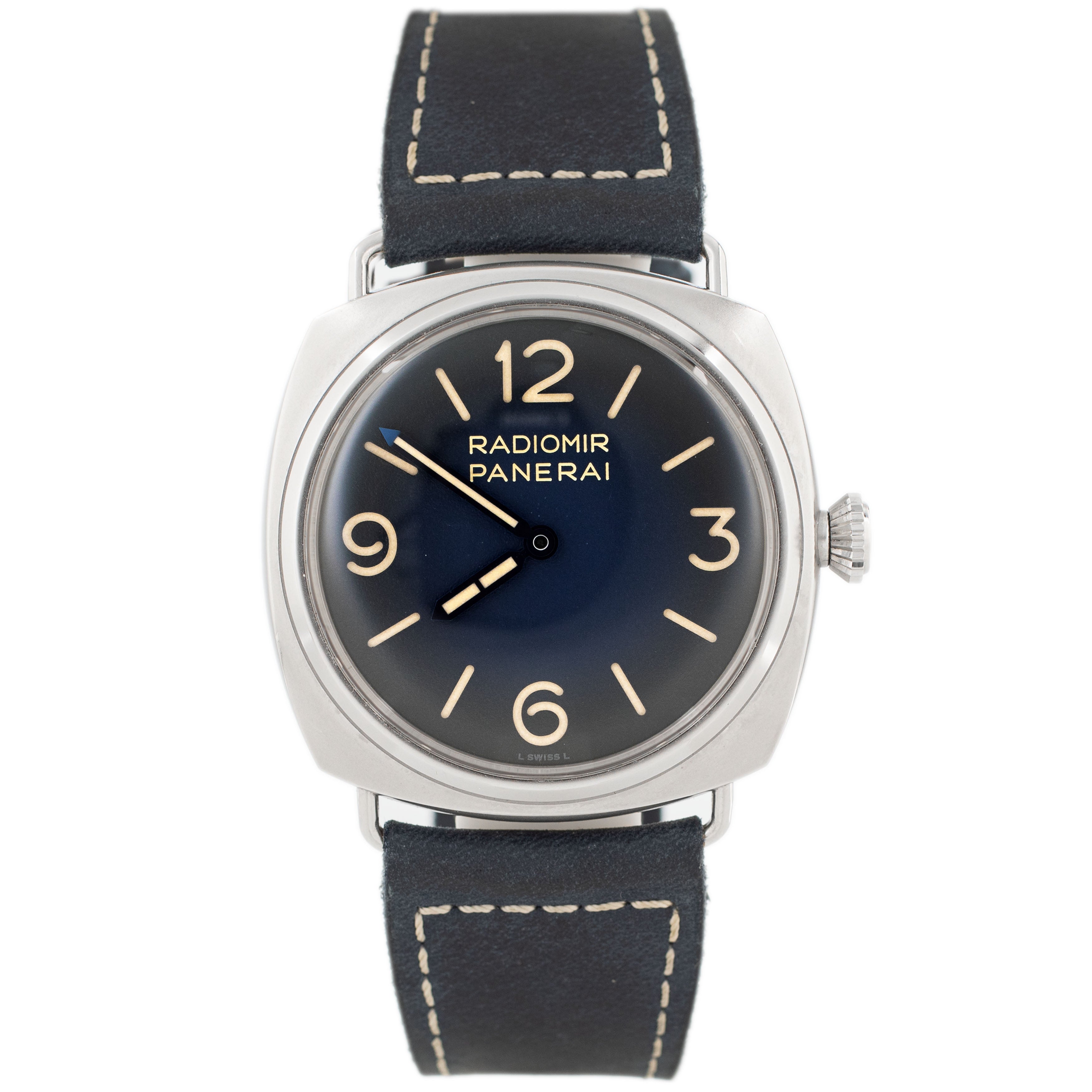 Panerai Radiomir Tre Giorni Stainless Steel Blue Dial 45mm Pam01335 Full Set